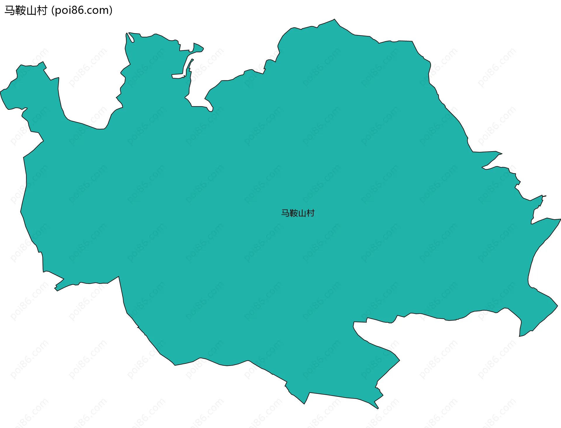 马鞍山村边界地图