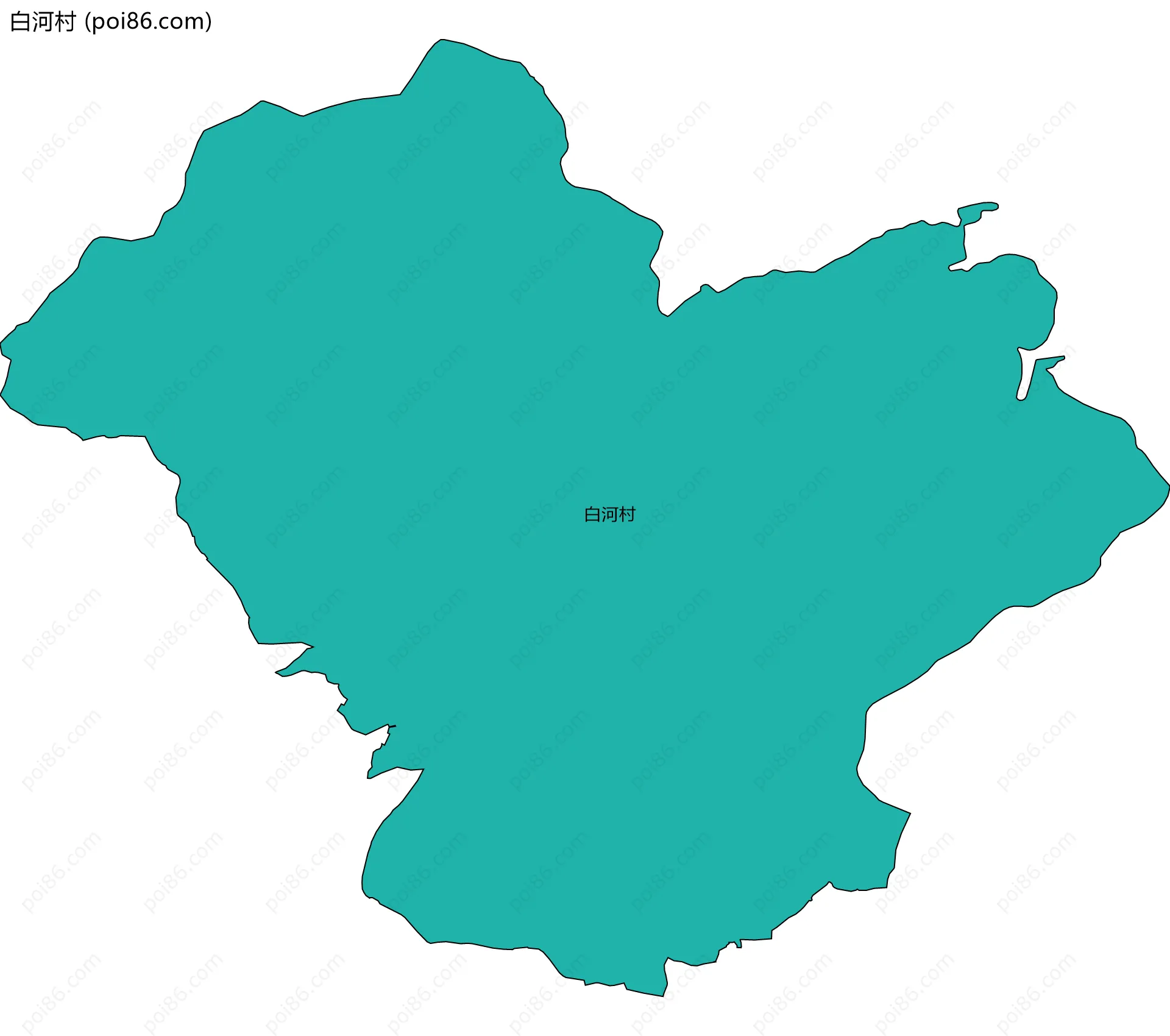 白河村边界地图