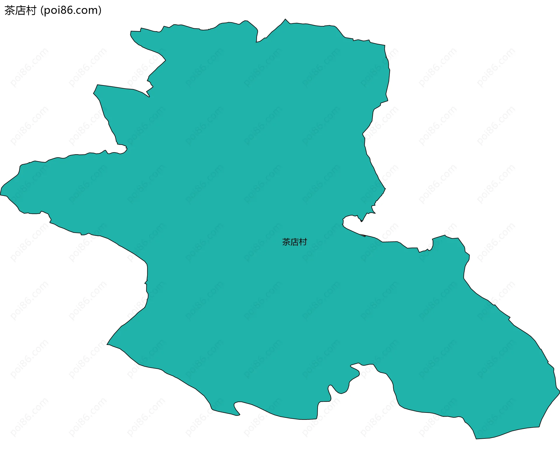 茶店村边界地图