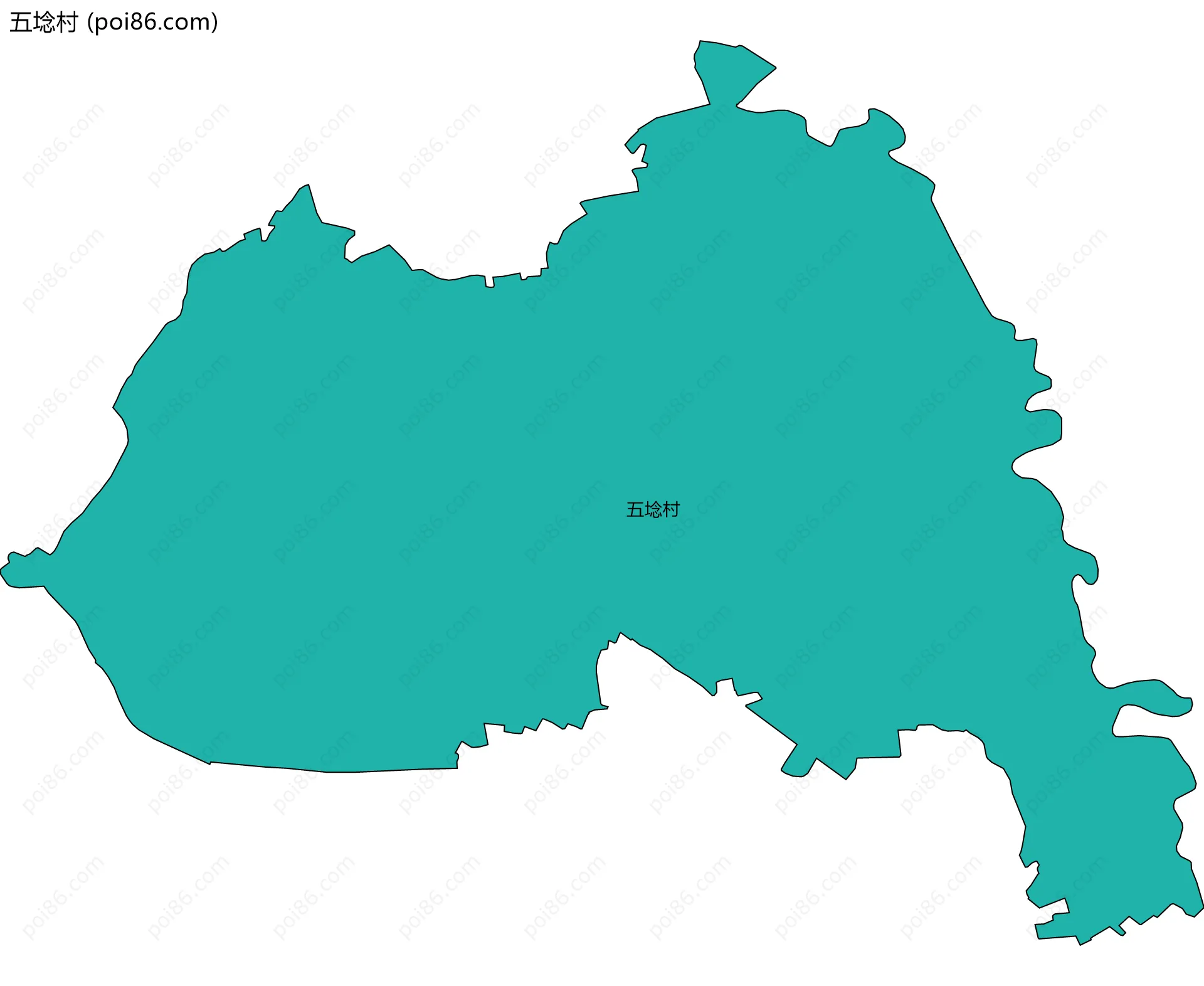 五埝村边界地图
