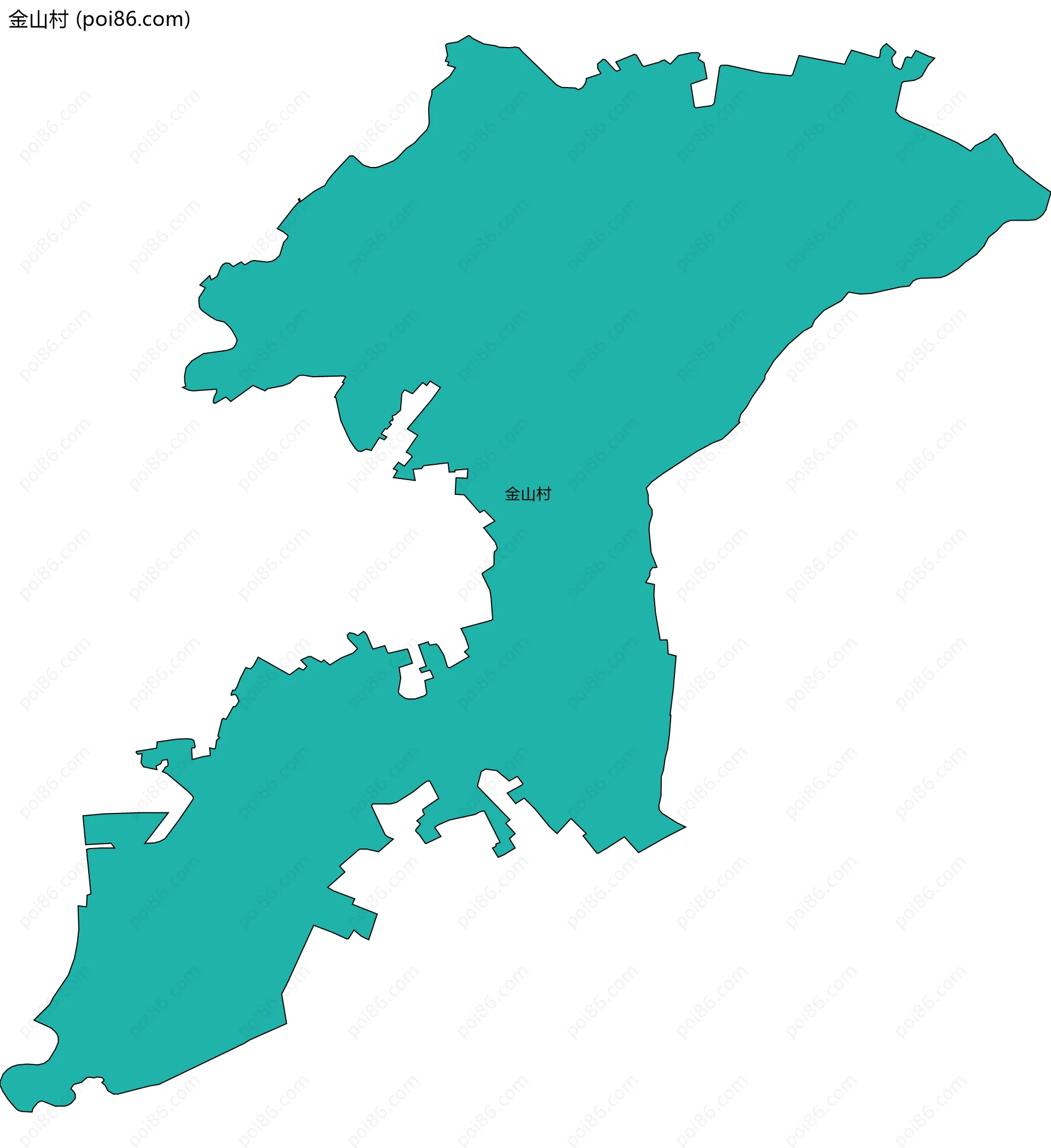 金山村边界地图