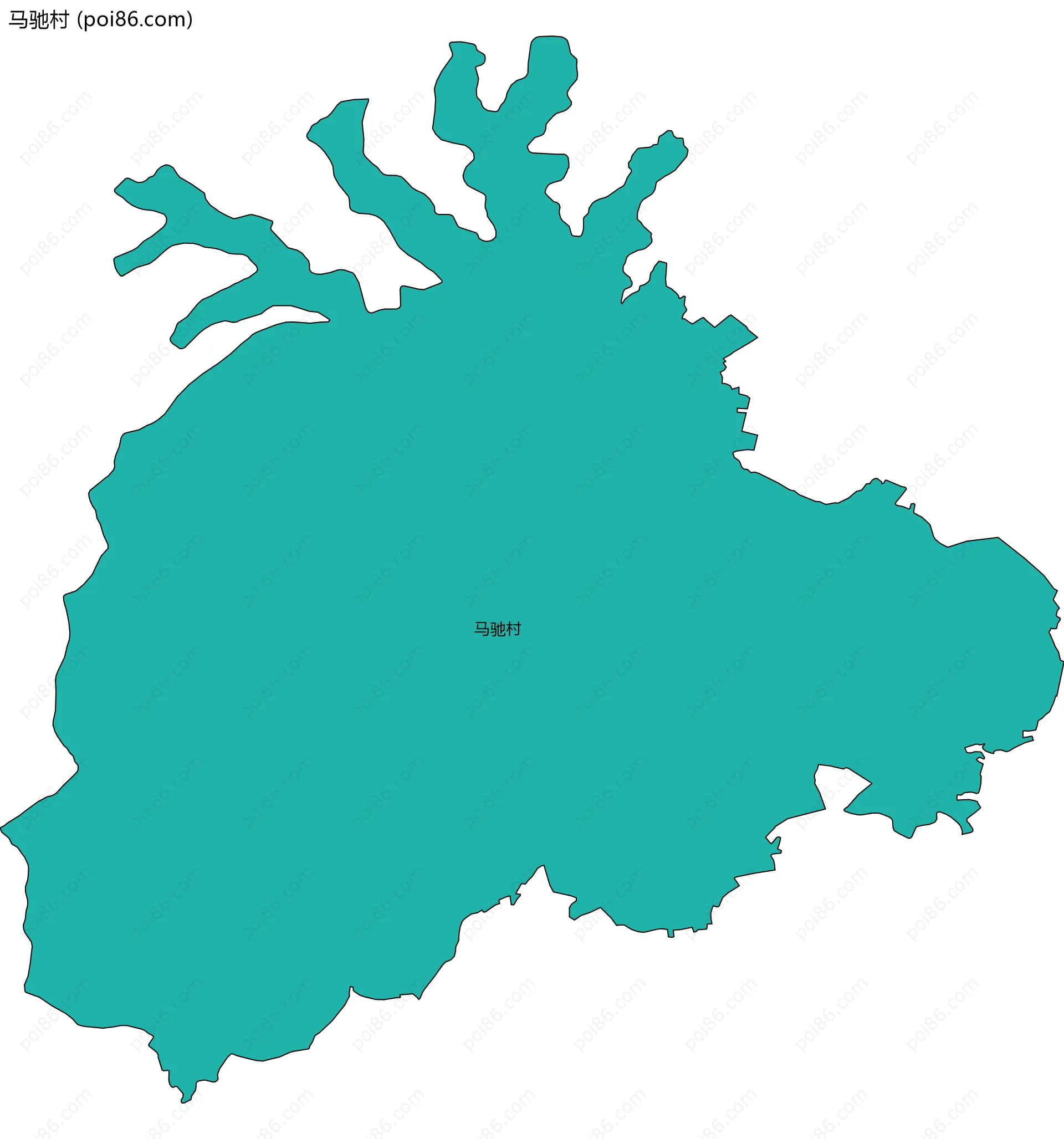 马驰村边界地图