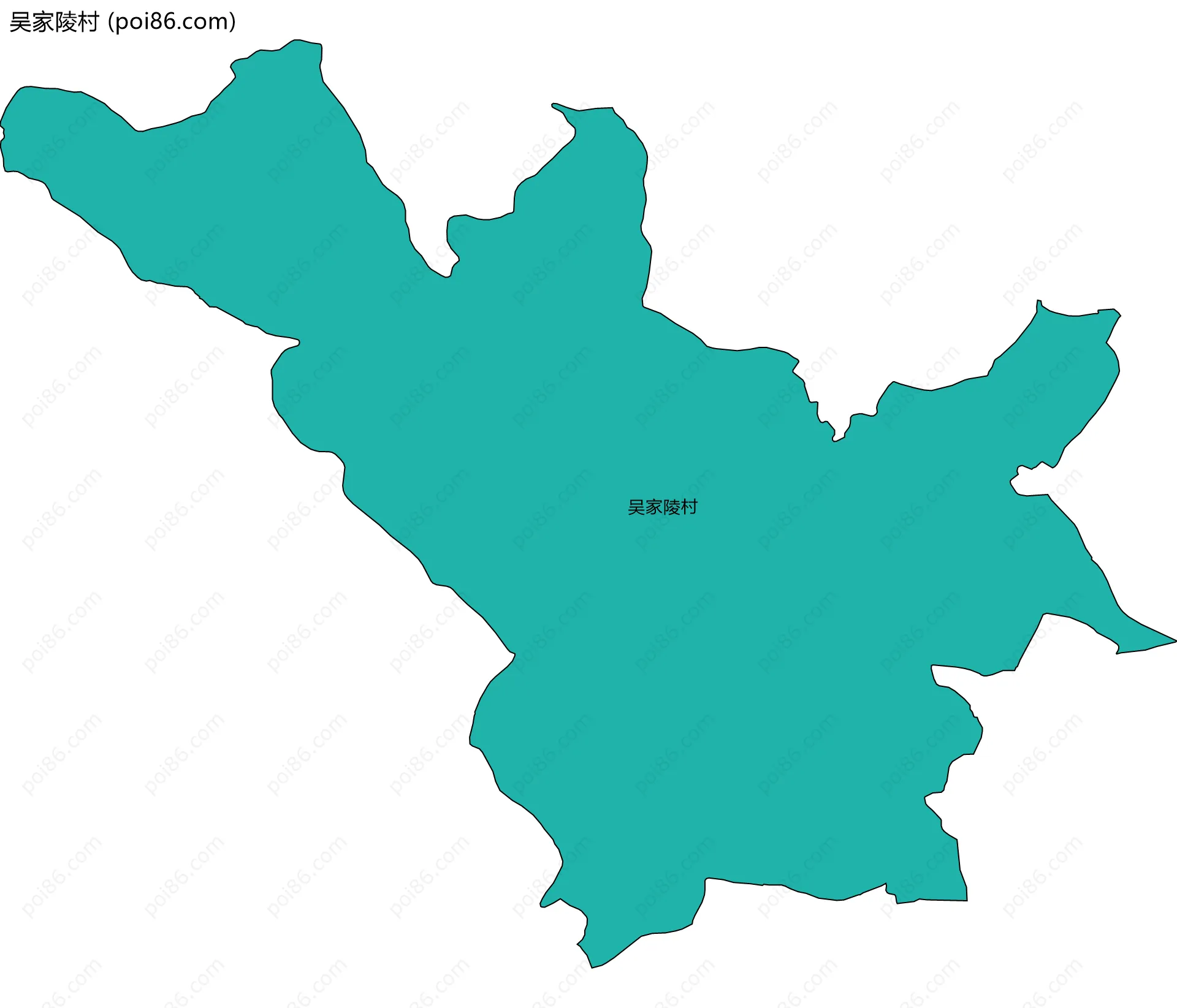 吴家陵村边界地图