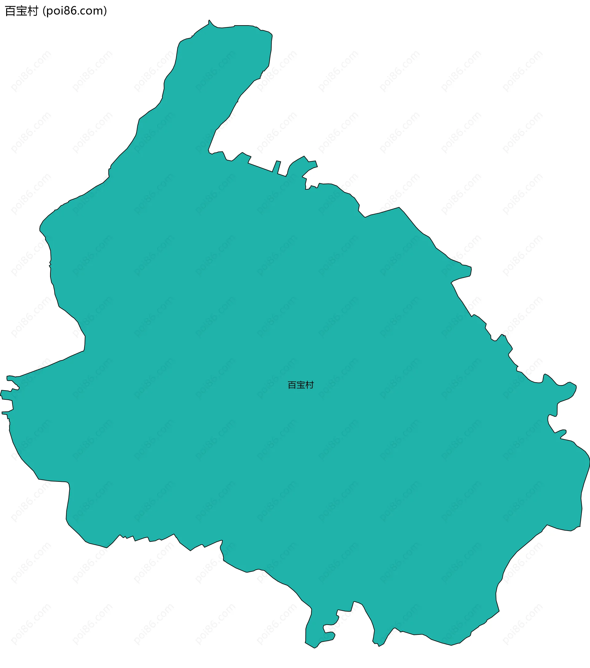 百宝村边界地图