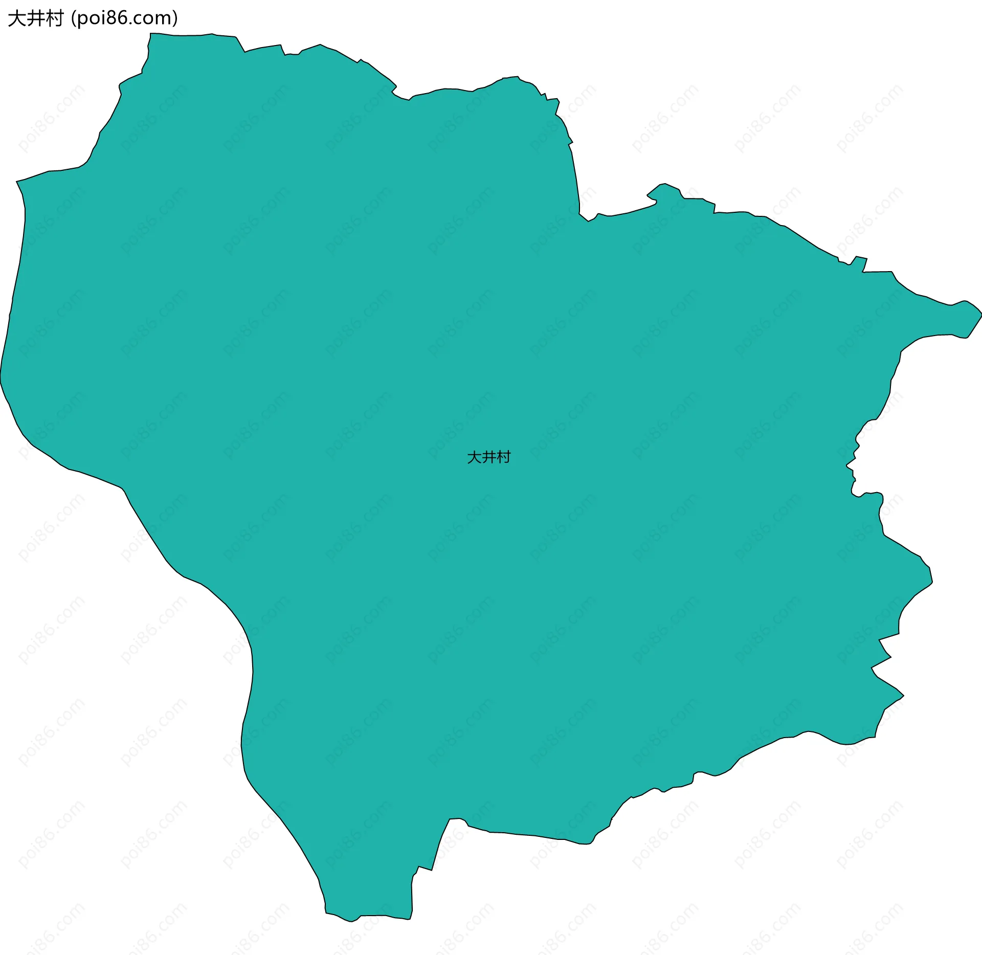 大井村边界地图