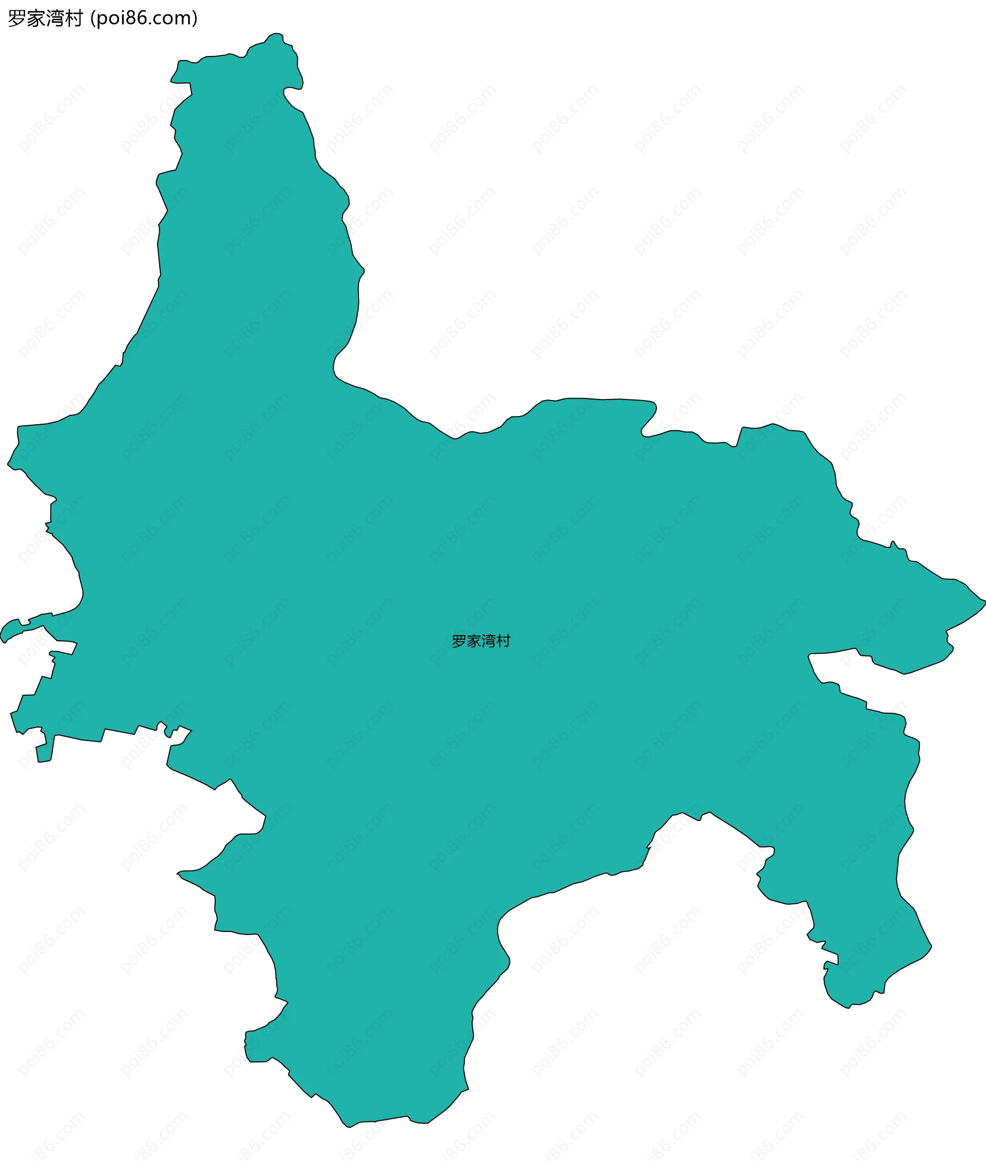 罗家湾村边界地图