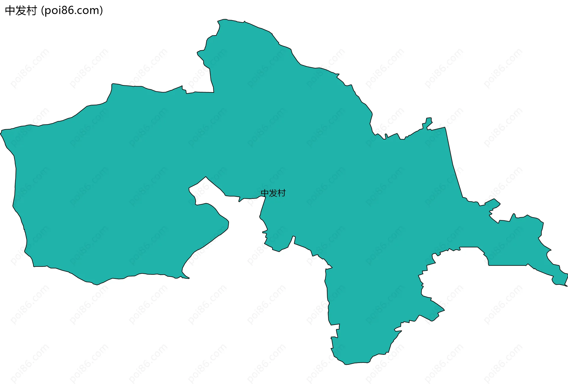 中发村边界地图