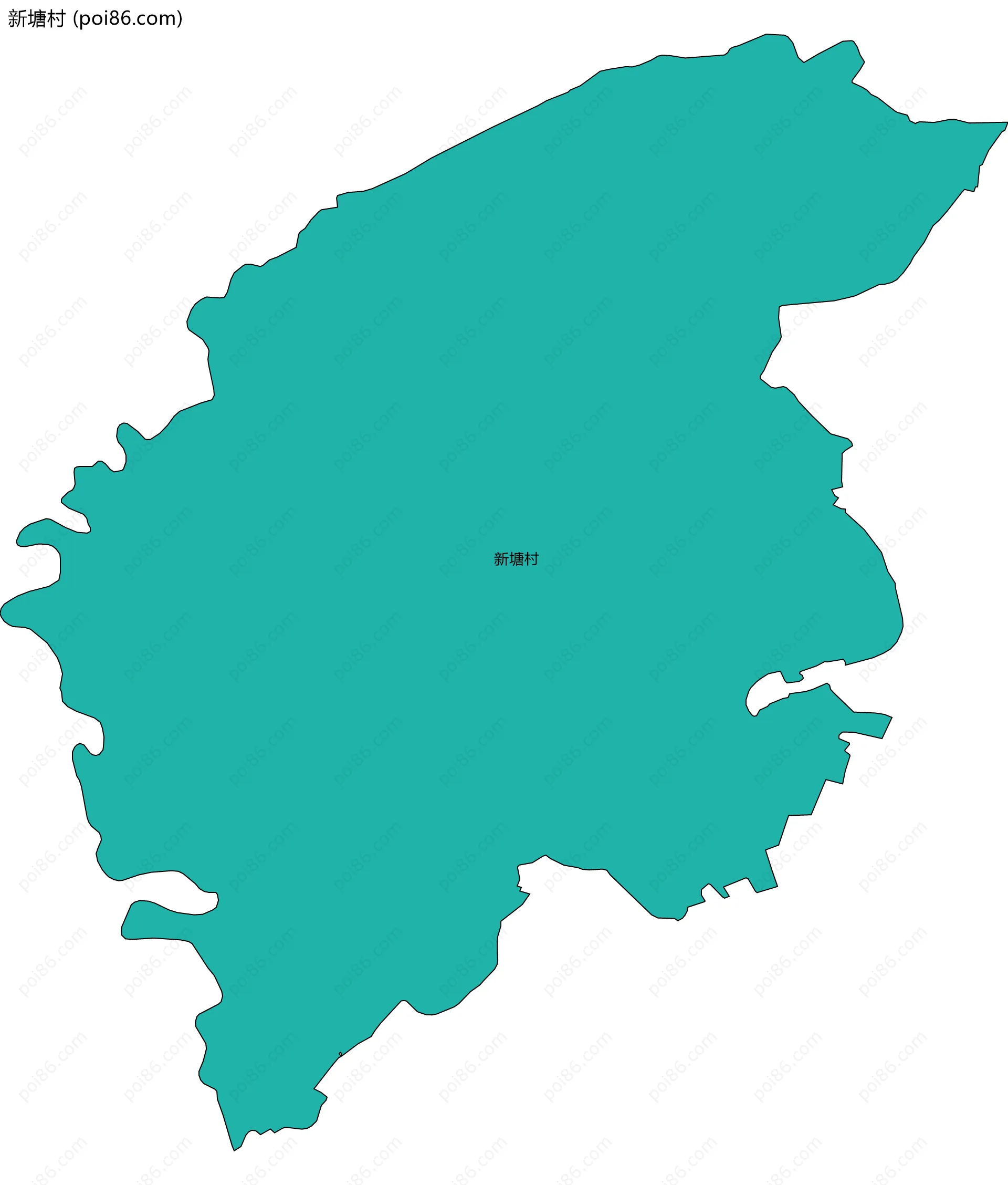 新塘村边界地图