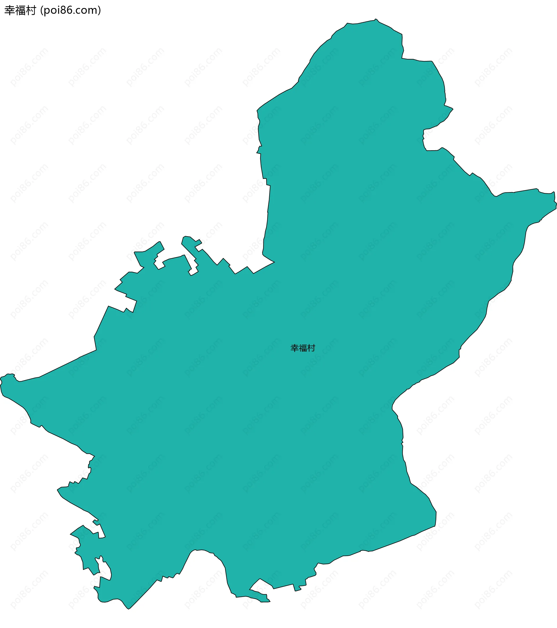 幸福村边界地图