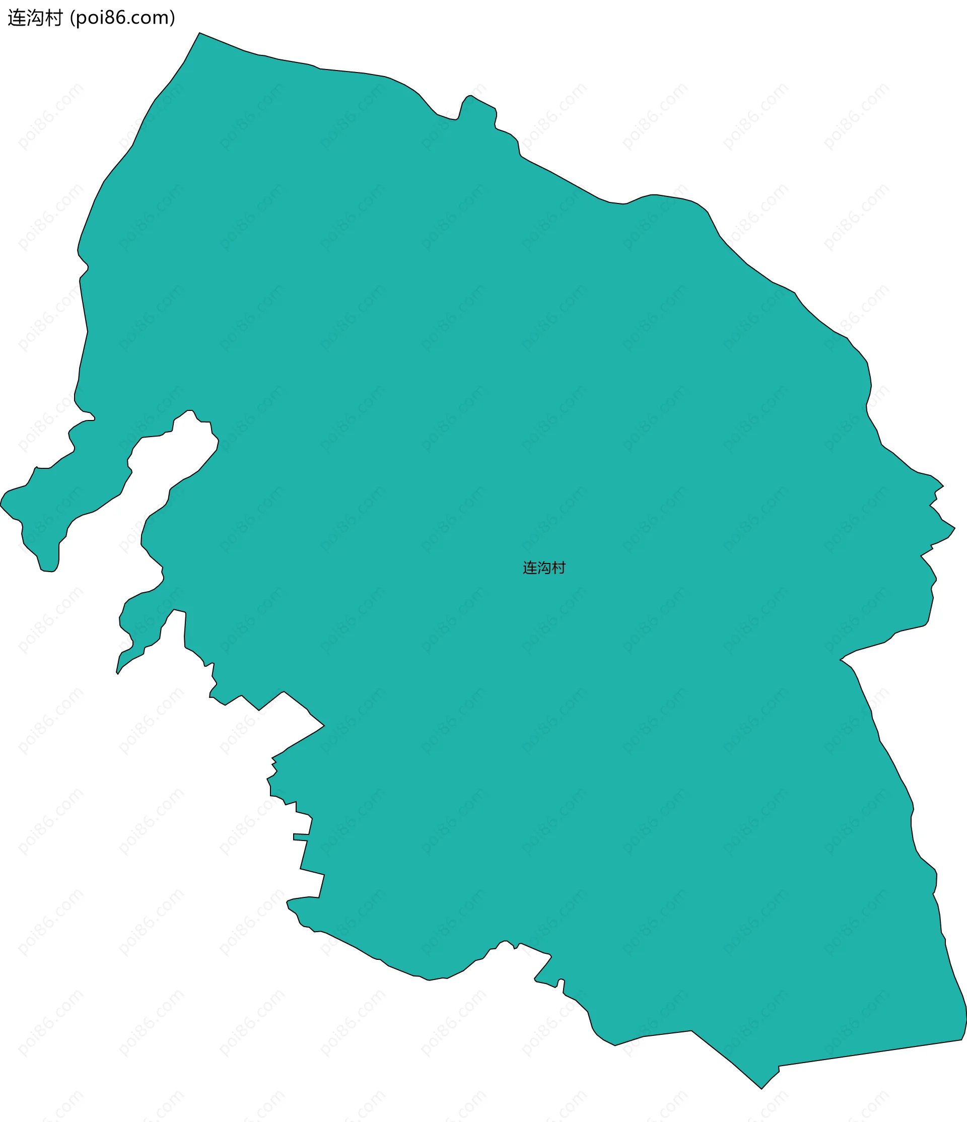 连沟村边界地图