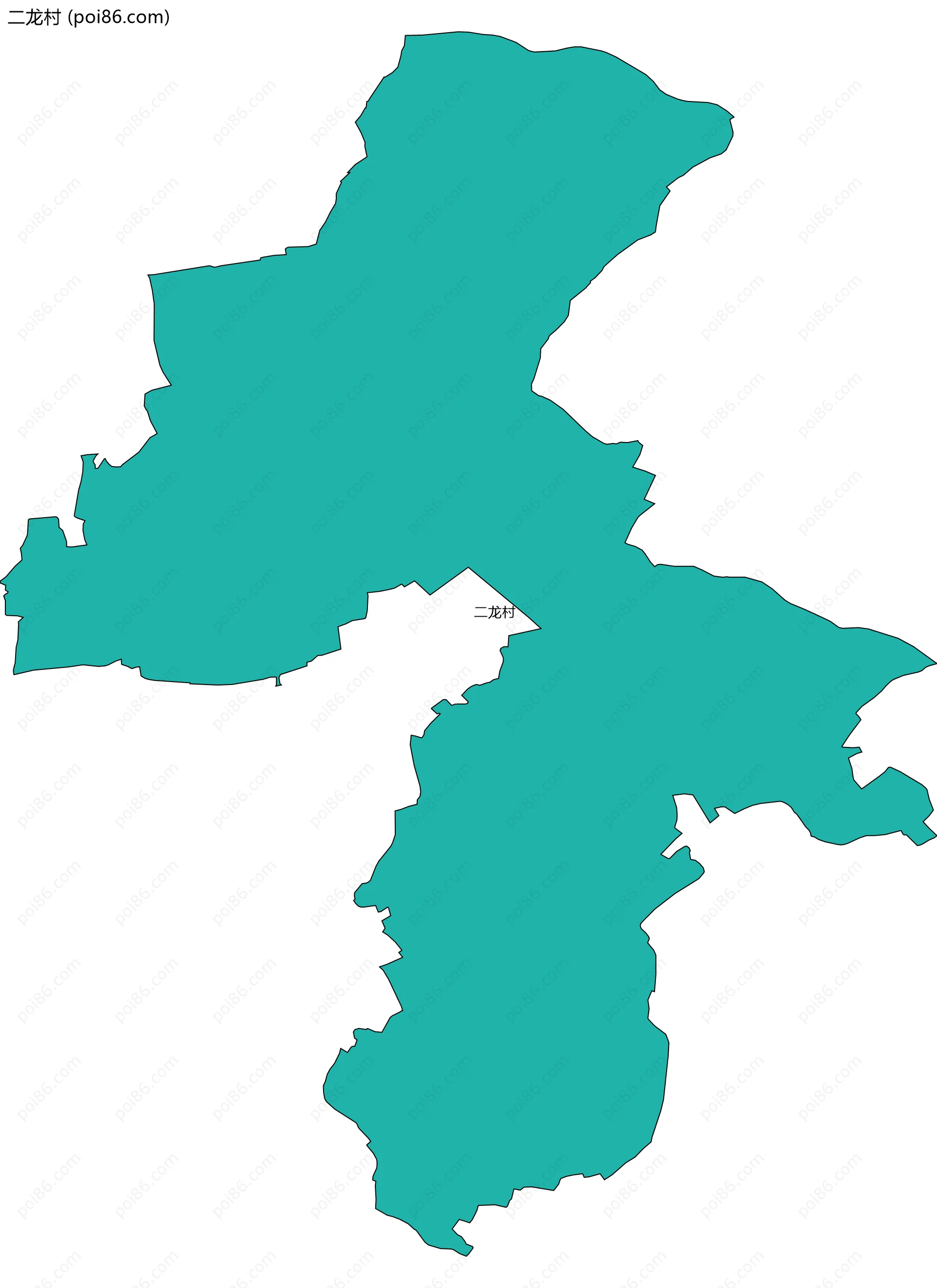 二龙村边界地图