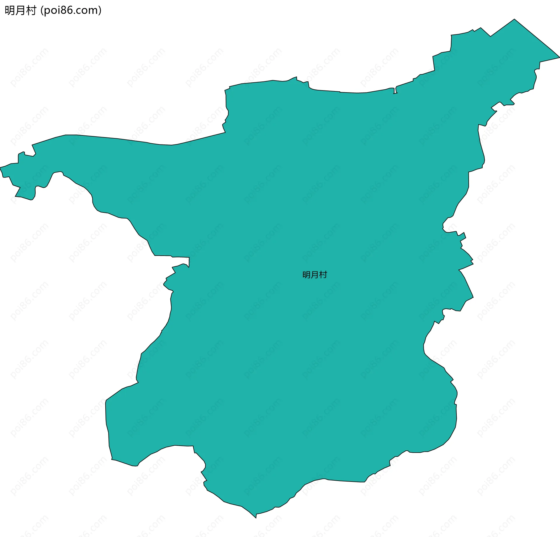 明月村边界地图