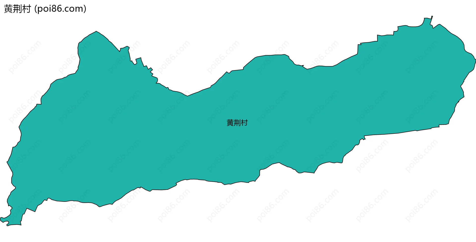 黄荆村边界地图