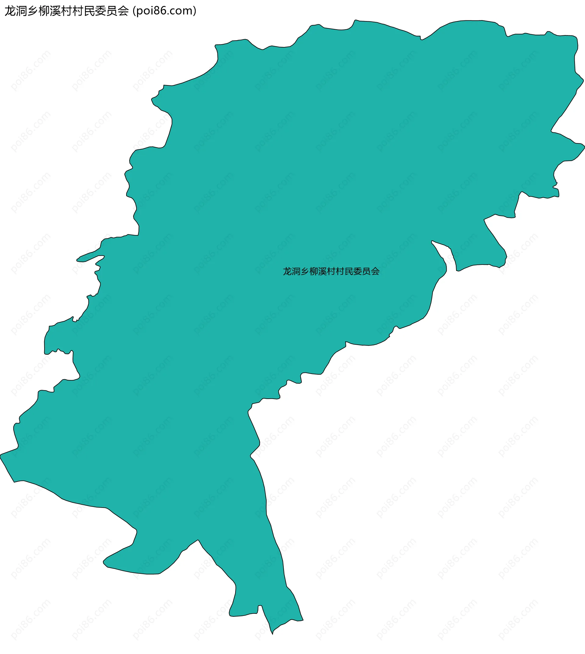 龙洞乡柳溪村村民委员会边界地图