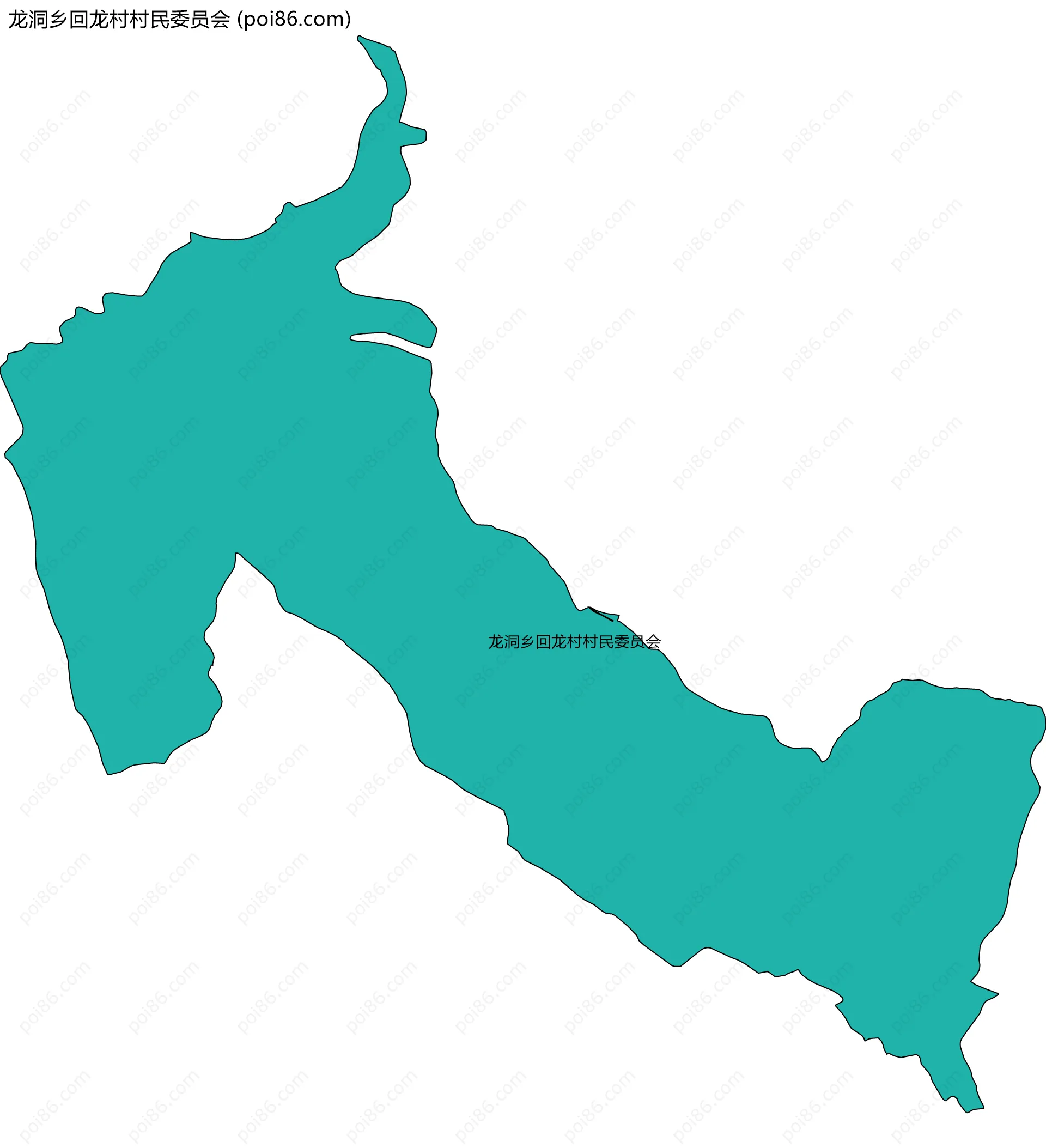 龙洞乡回龙村村民委员会边界地图