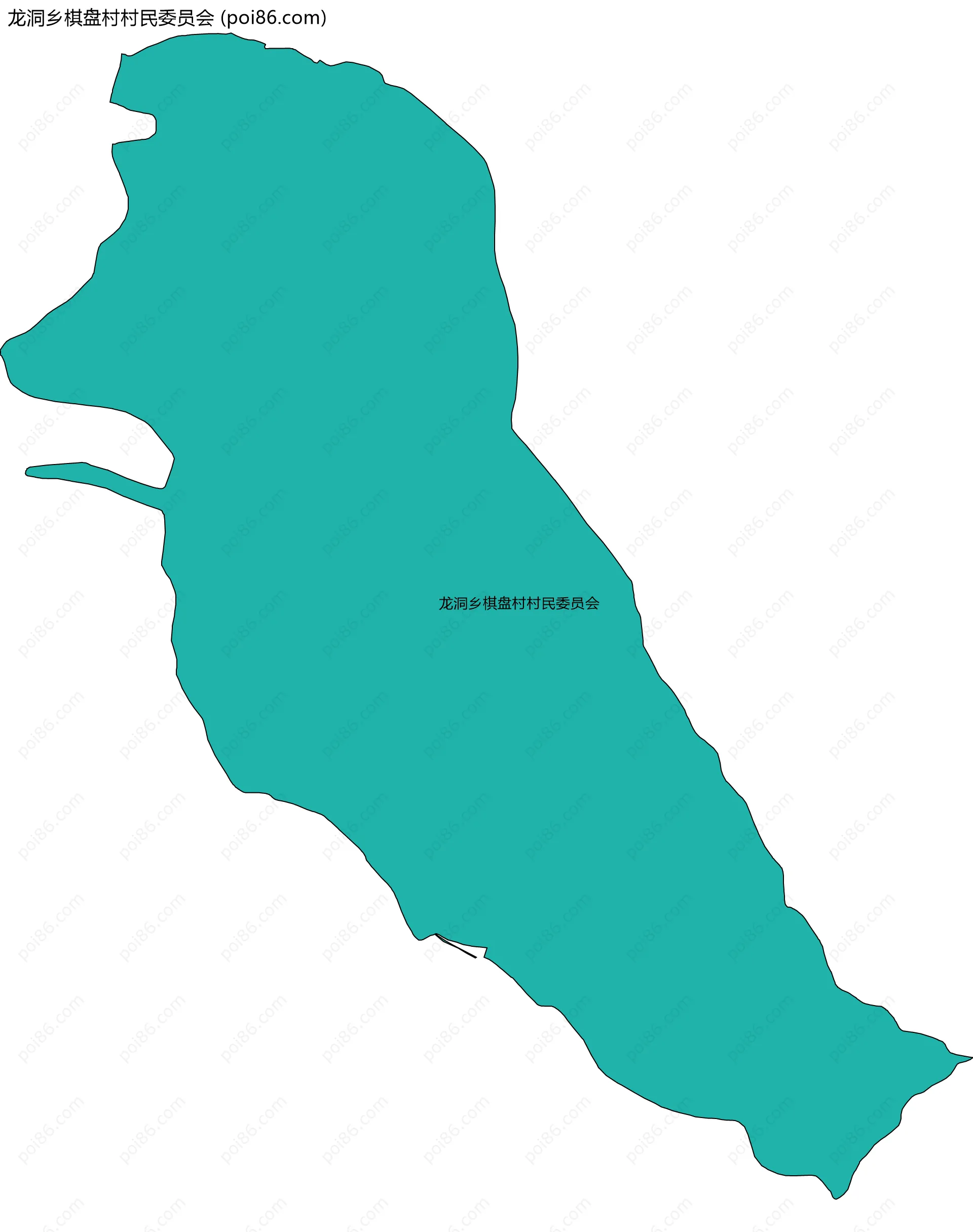 龙洞乡棋盘村村民委员会边界地图