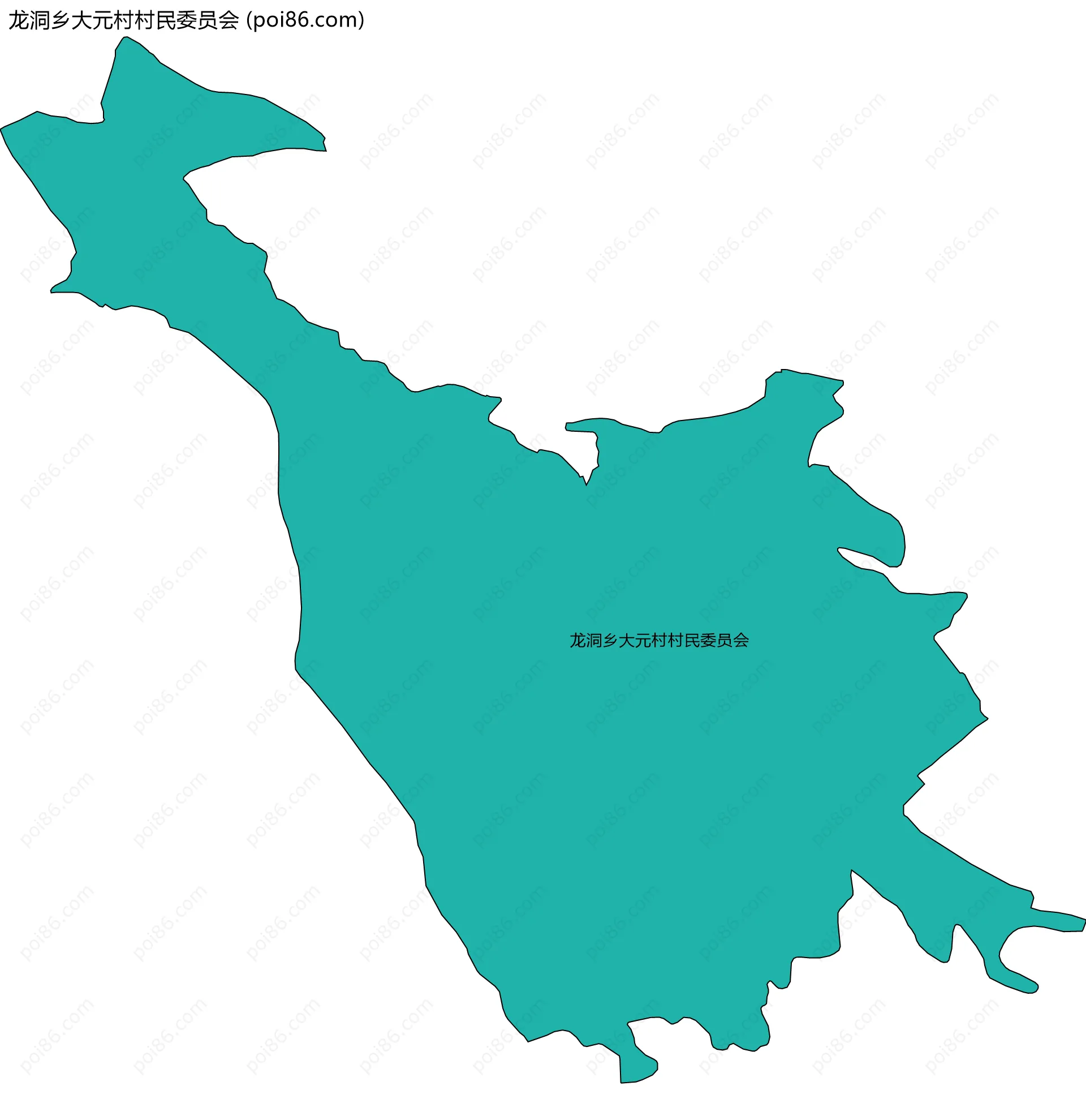 龙洞乡大元村村民委员会边界地图