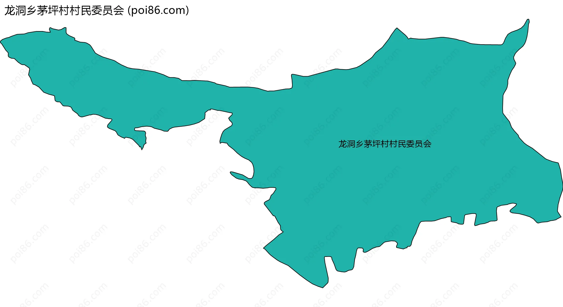 龙洞乡茅坪村村民委员会边界地图