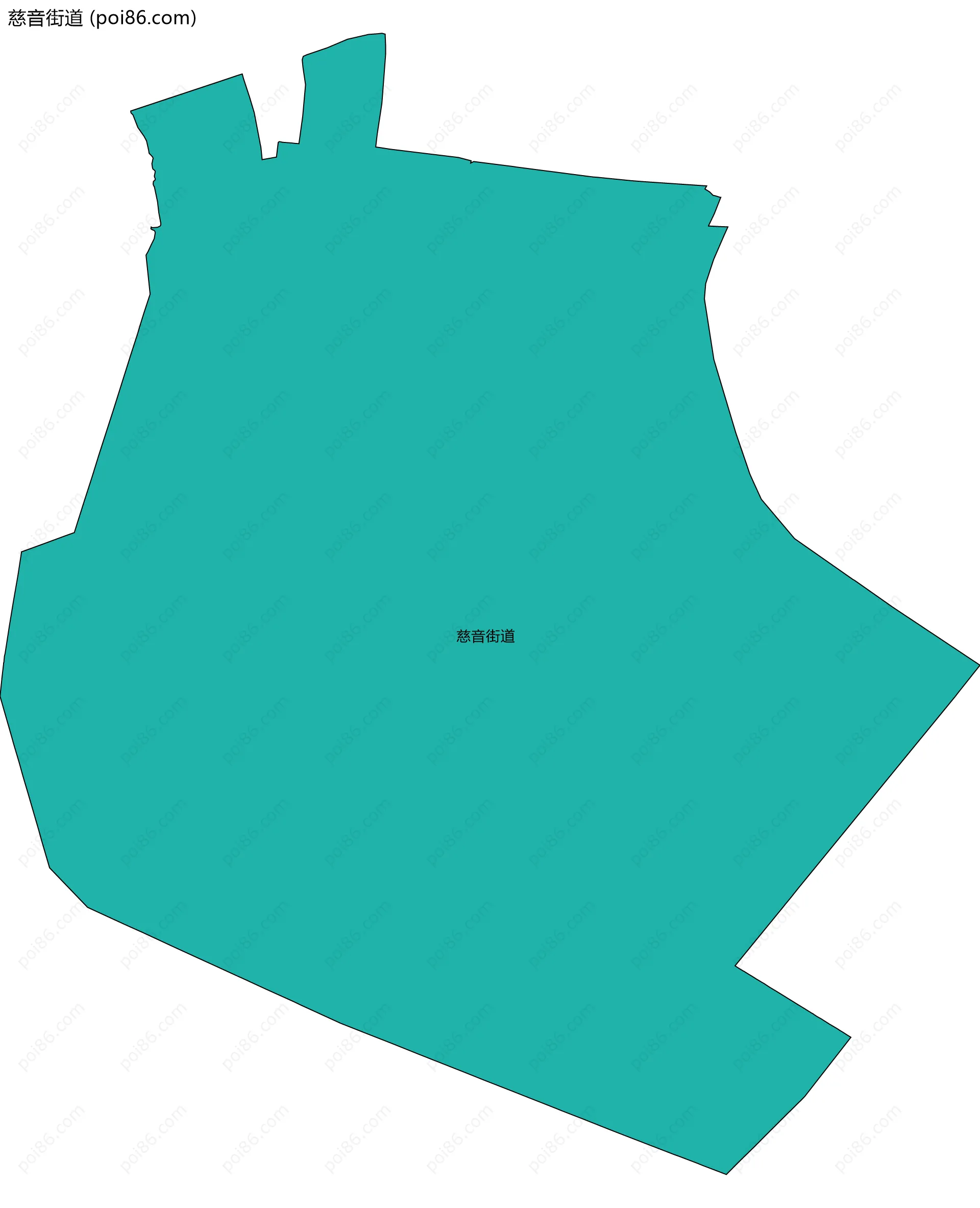 慈音街道边界地图