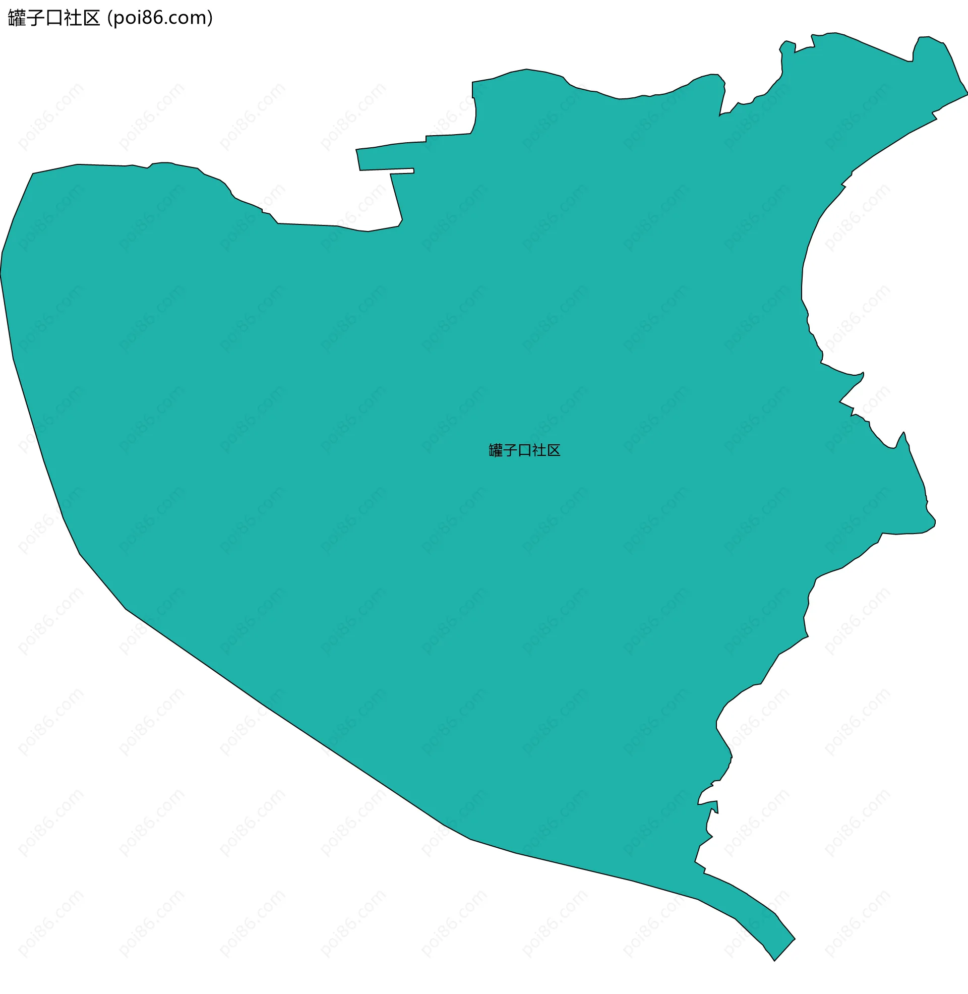罐子口社区边界地图