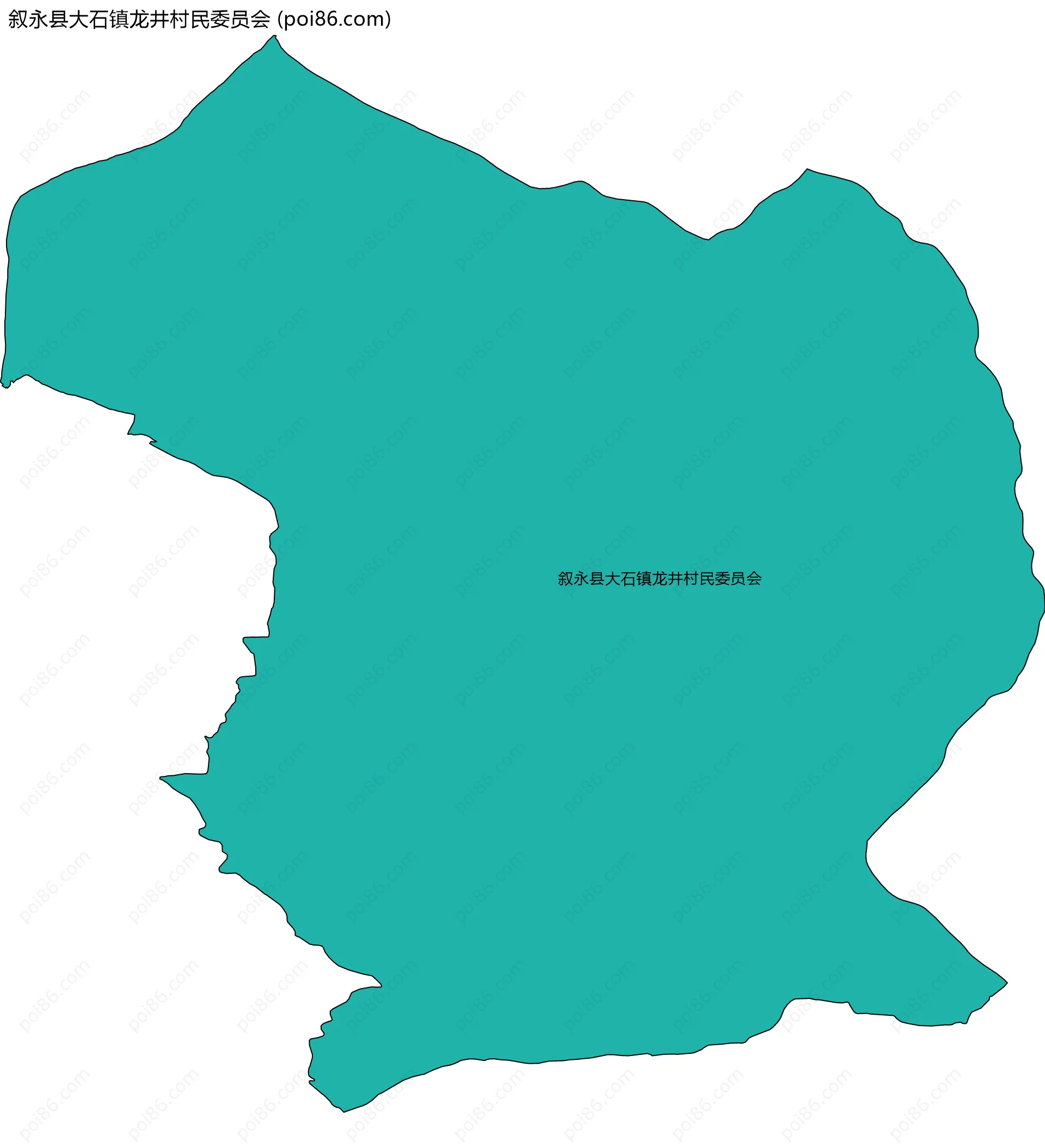 叙永县大石镇龙井村民委员会边界地图