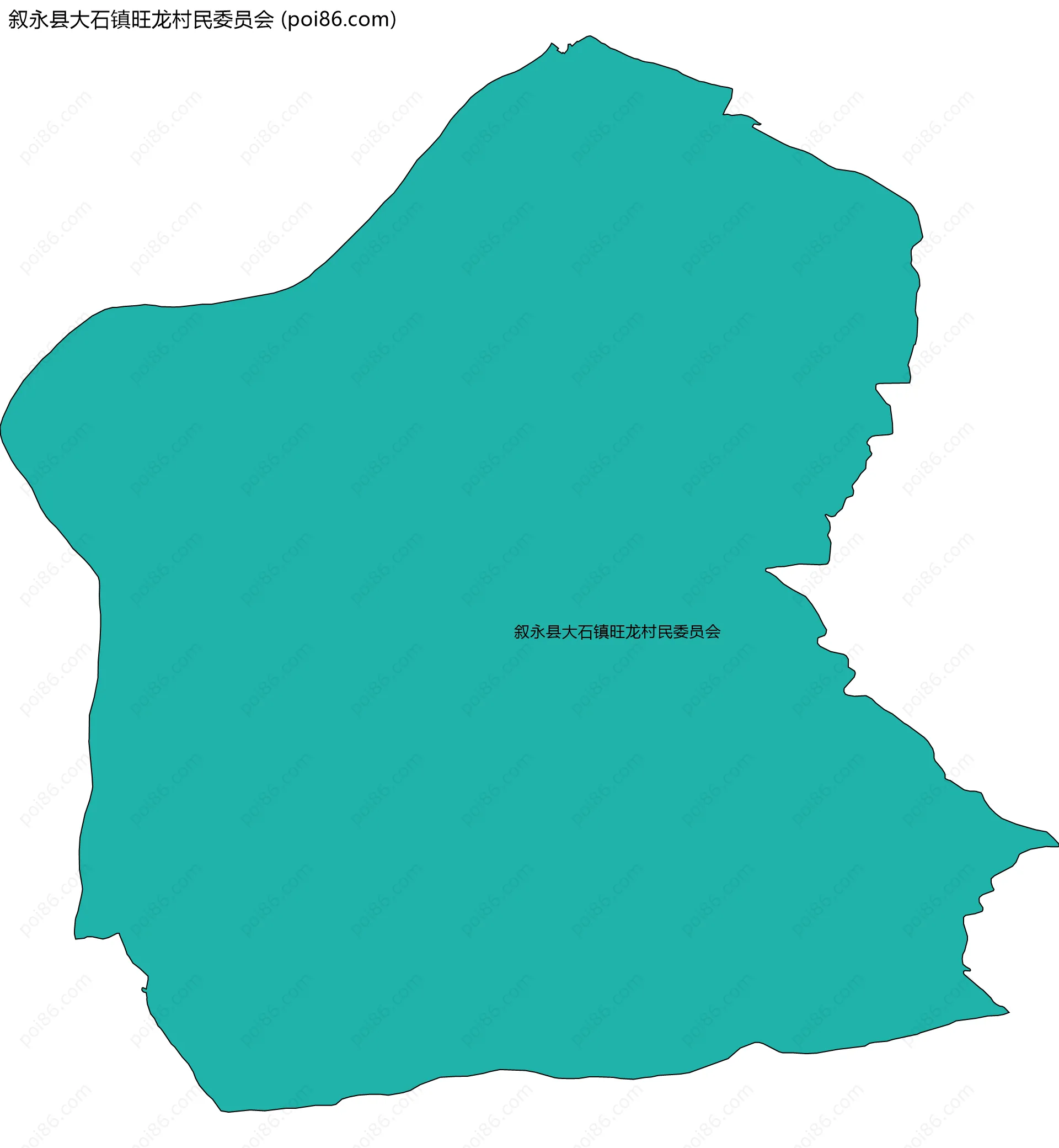 叙永县大石镇旺龙村民委员会边界地图