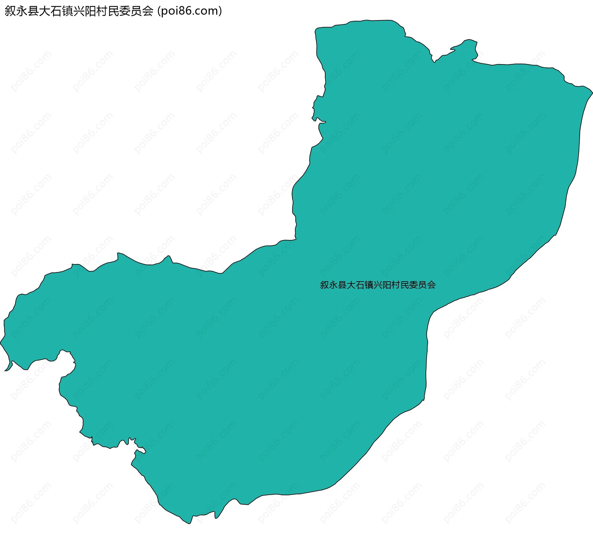 叙永县大石镇兴阳村民委员会边界地图