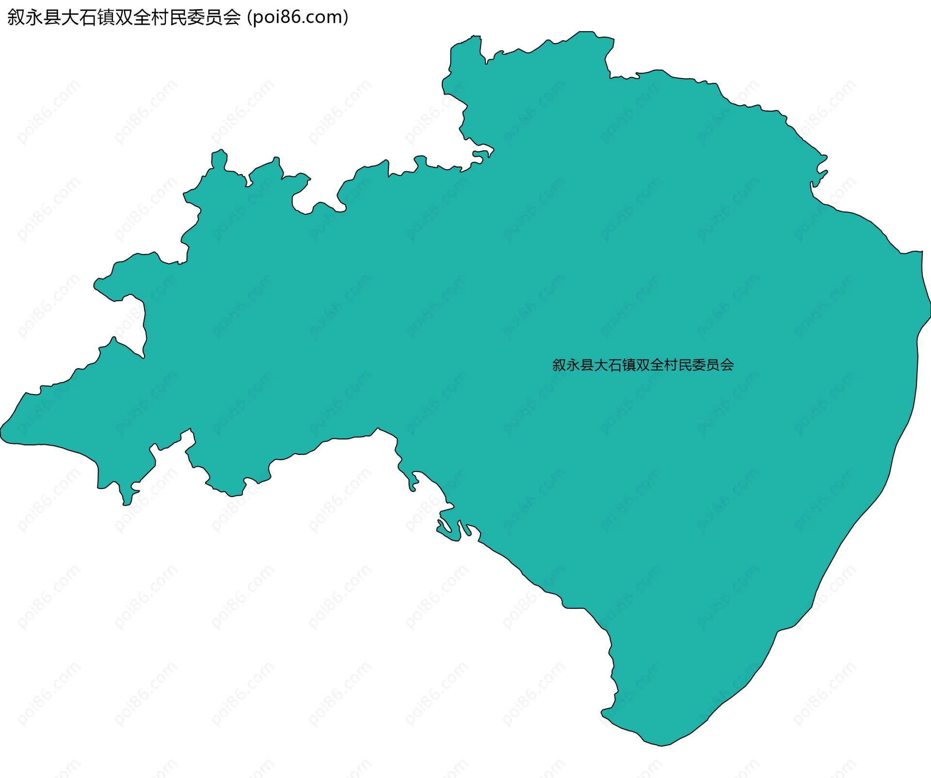 叙永县大石镇双全村民委员会边界地图