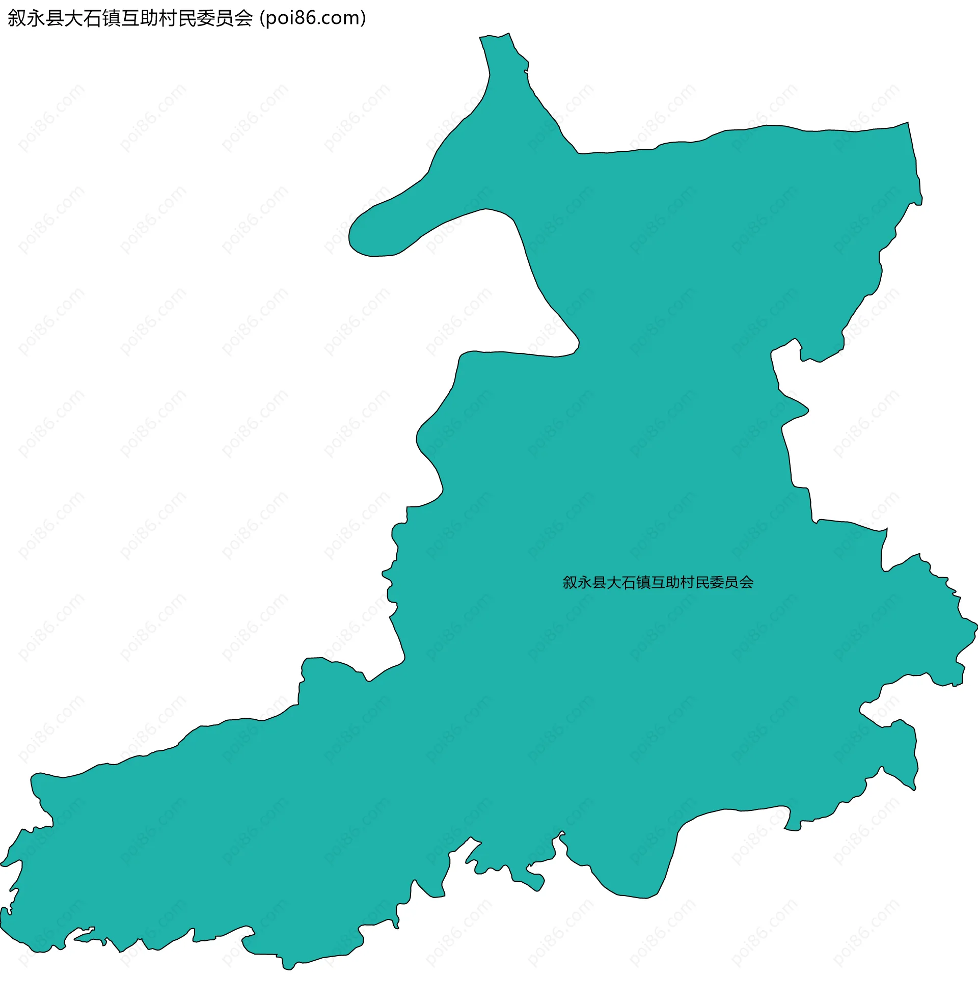 叙永县大石镇互助村民委员会边界地图