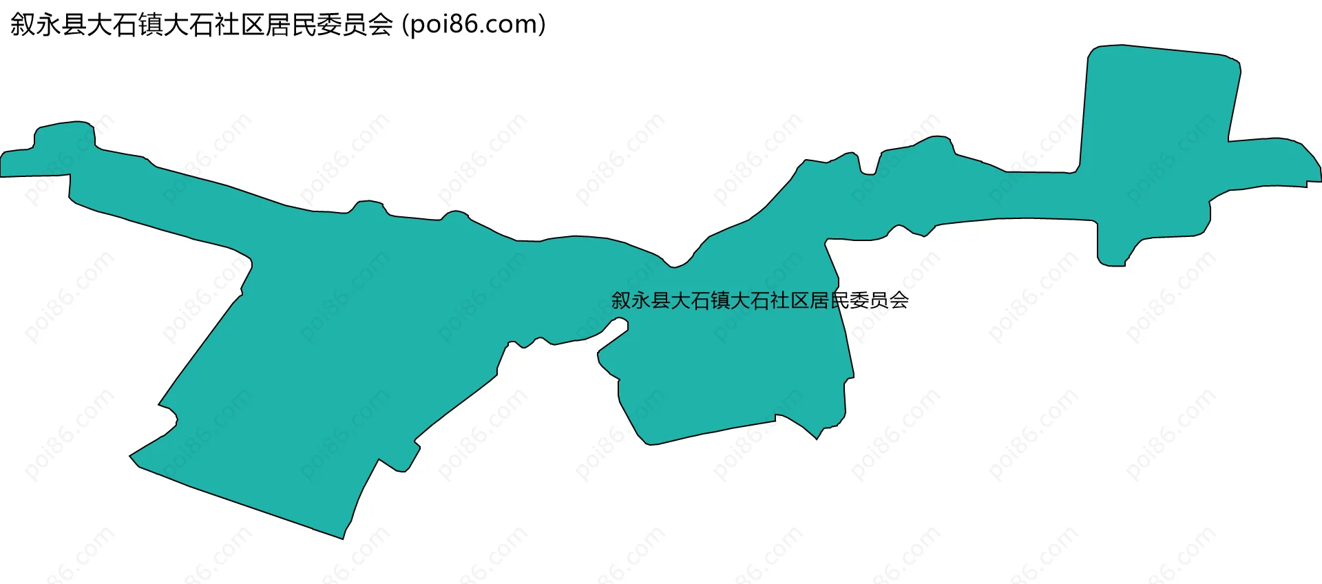 叙永县大石镇大石社区居民委员会边界地图