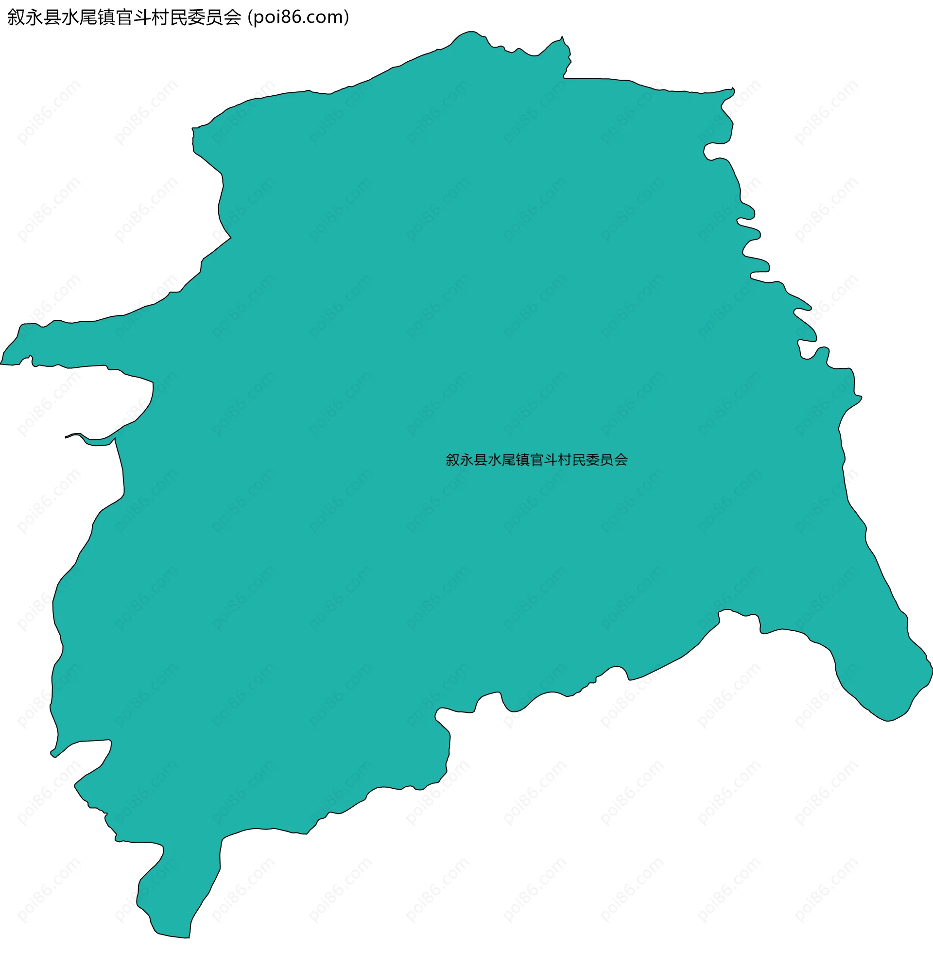 叙永县水尾镇官斗村民委员会边界地图