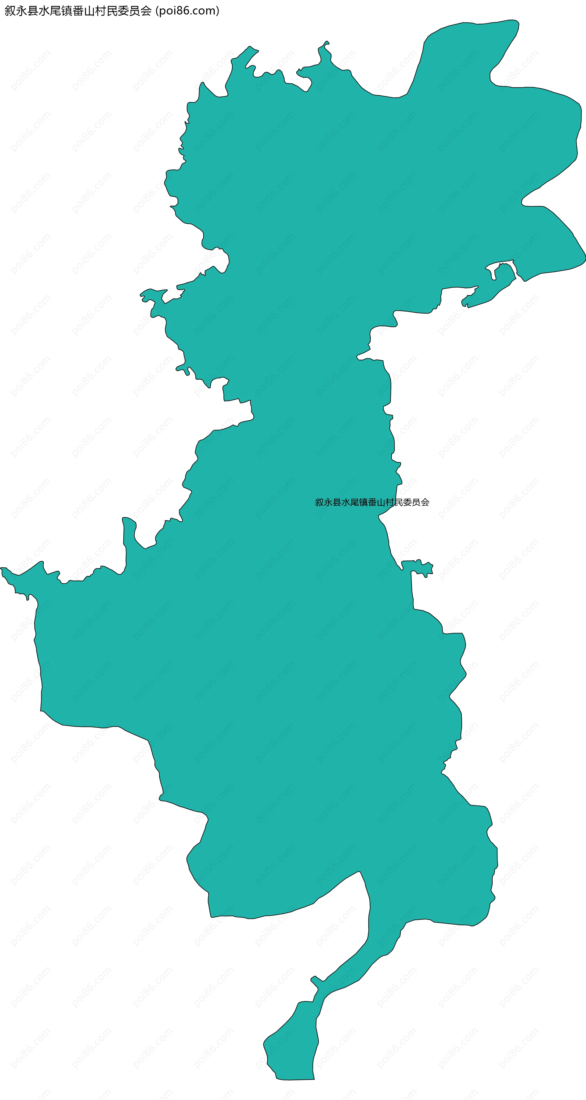 叙永县水尾镇番山村民委员会边界地图