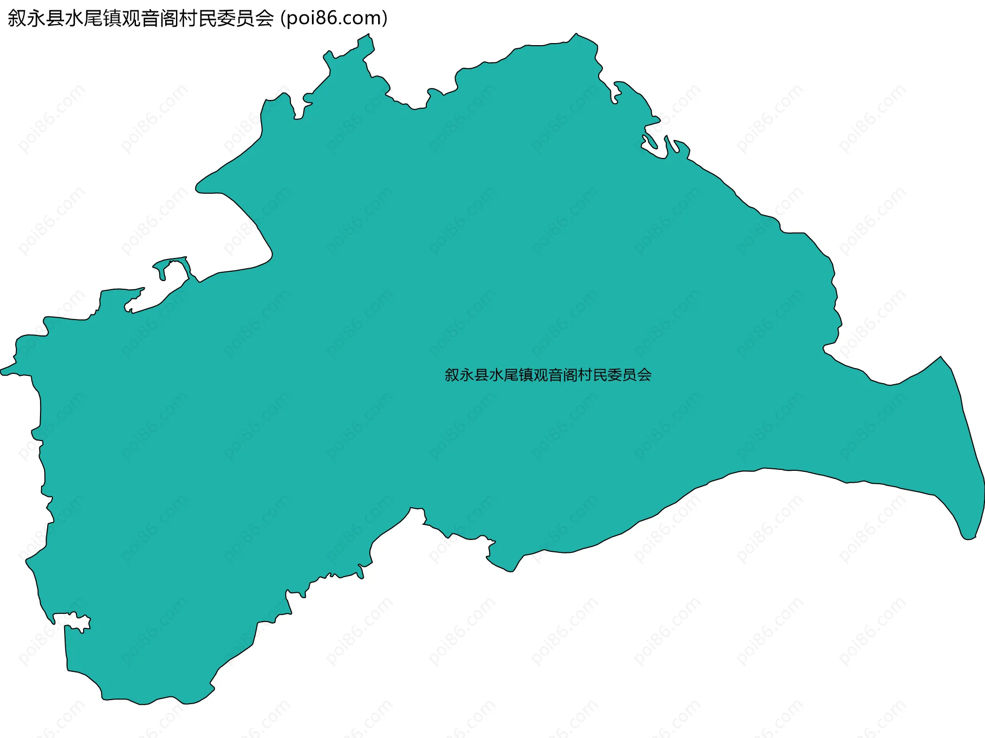 叙永县水尾镇观音阁村民委员会边界地图