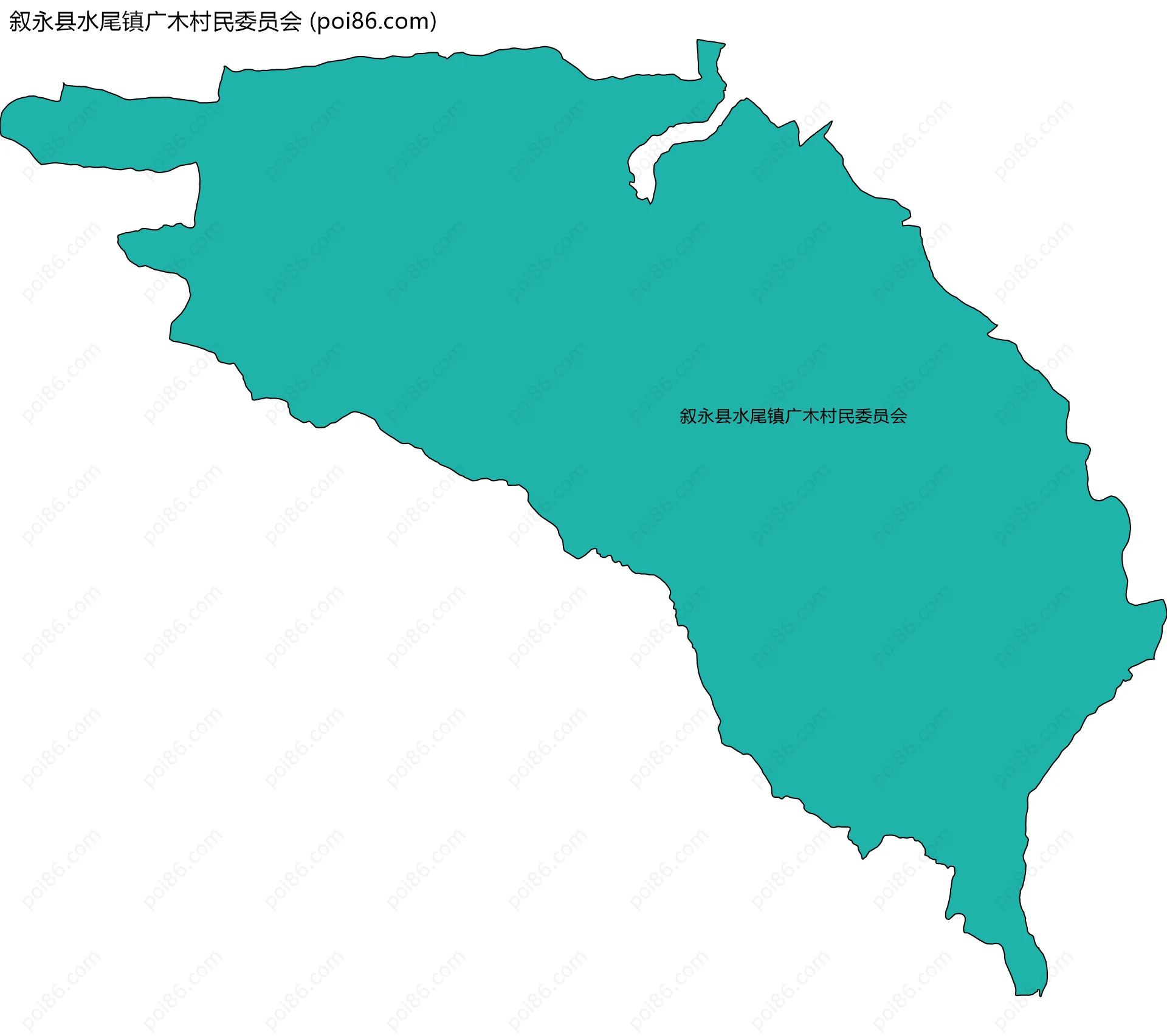叙永县水尾镇广木村民委员会边界地图