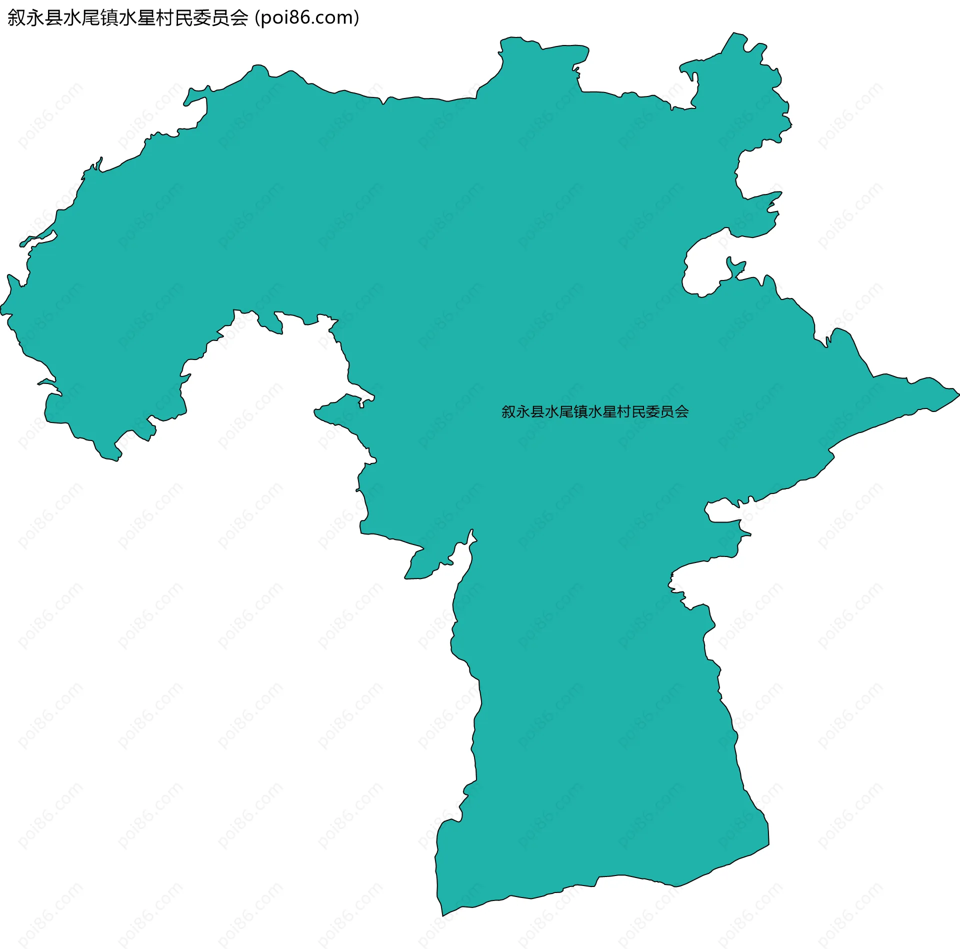 叙永县水尾镇水星村民委员会边界地图