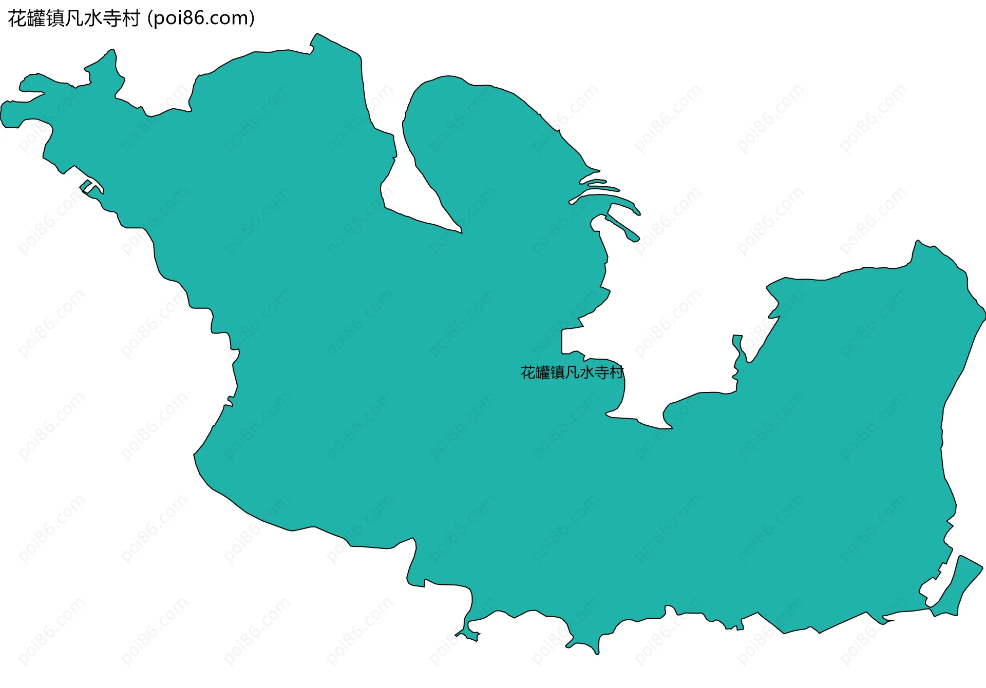 花罐镇凡水寺村边界地图