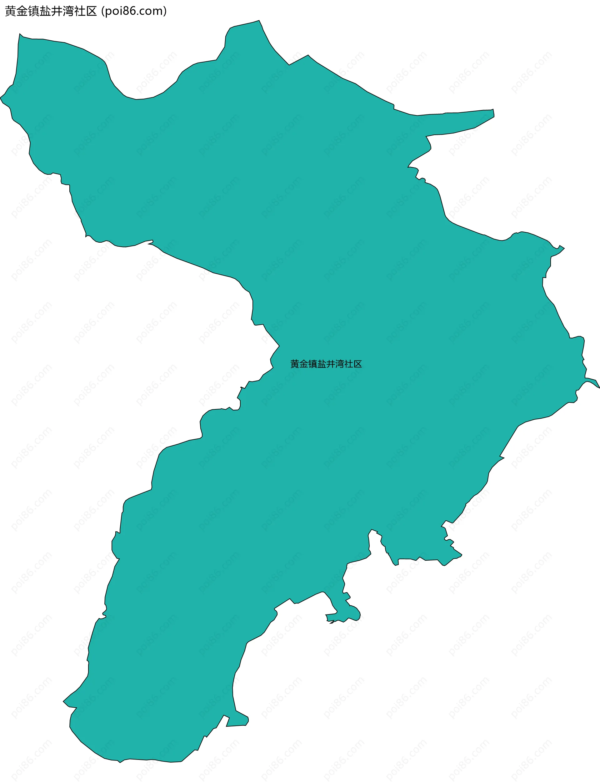 黄金镇盐井湾社区边界地图