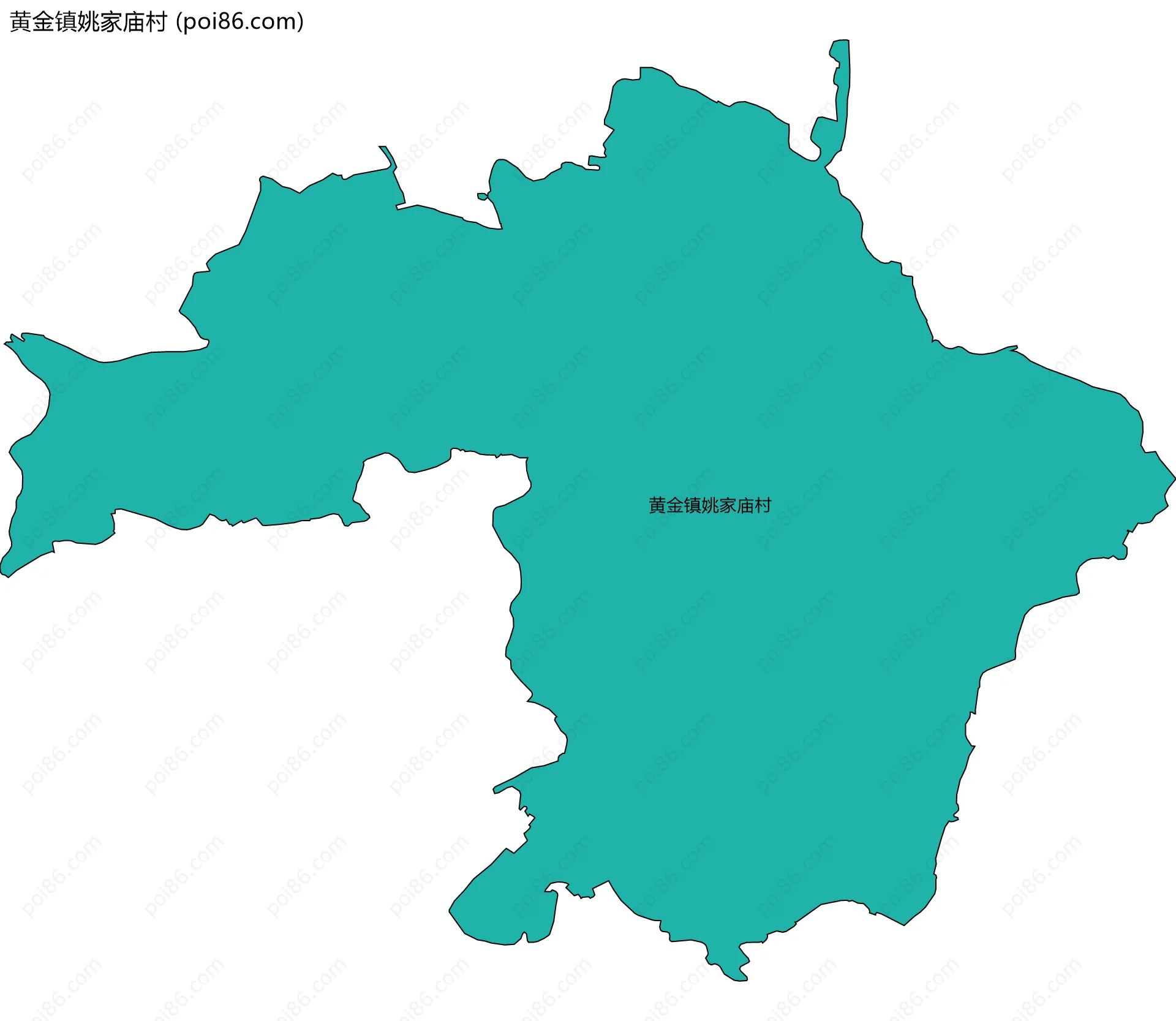 黄金镇姚家庙村边界地图