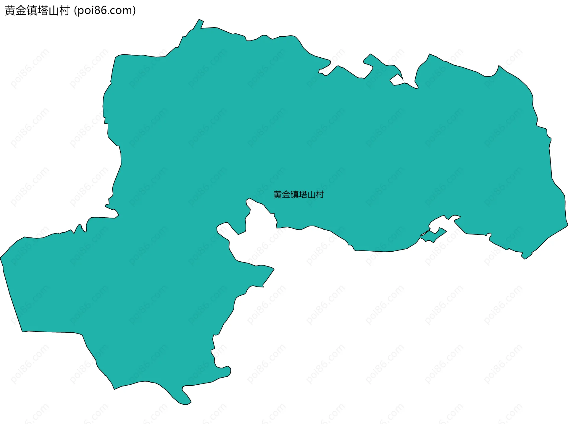 黄金镇塔山村边界地图
