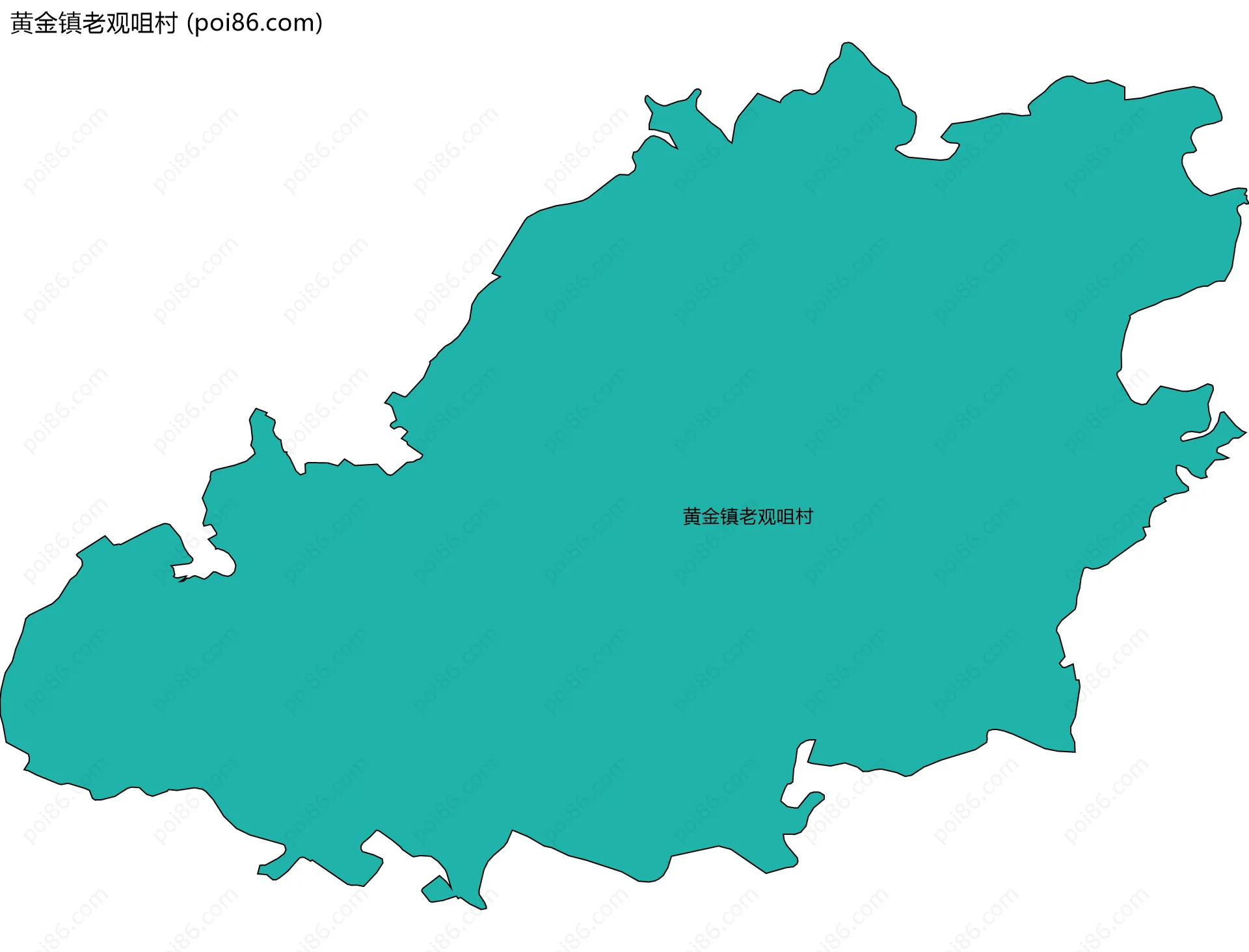 黄金镇老观咀村边界地图
