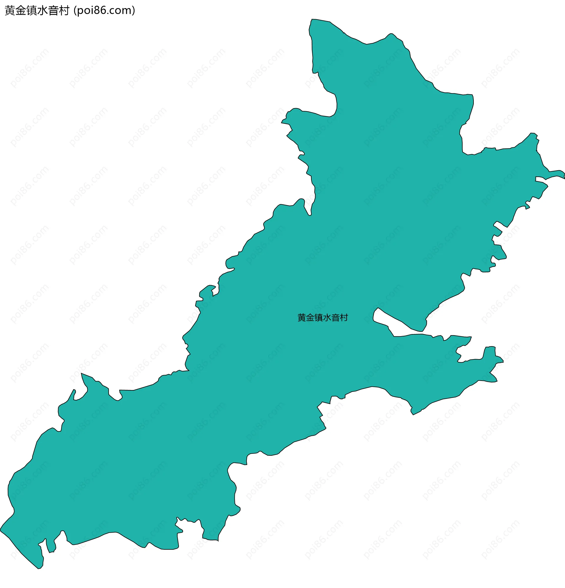 黄金镇水音村边界地图