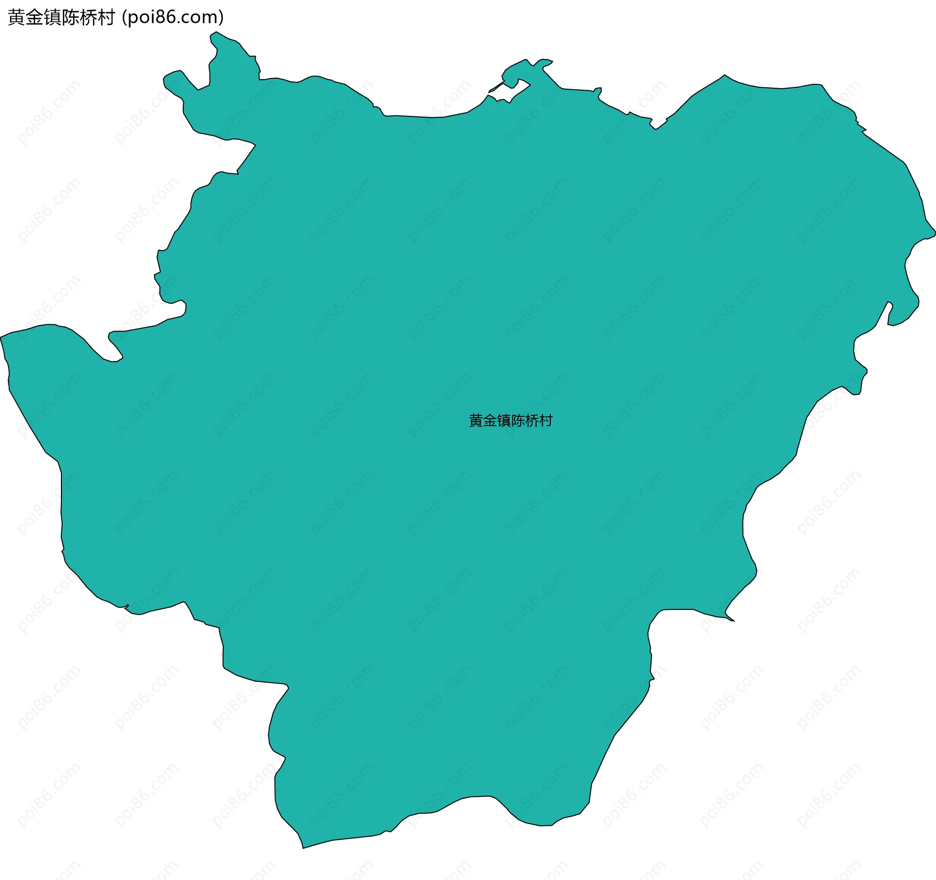 黄金镇陈桥村边界地图