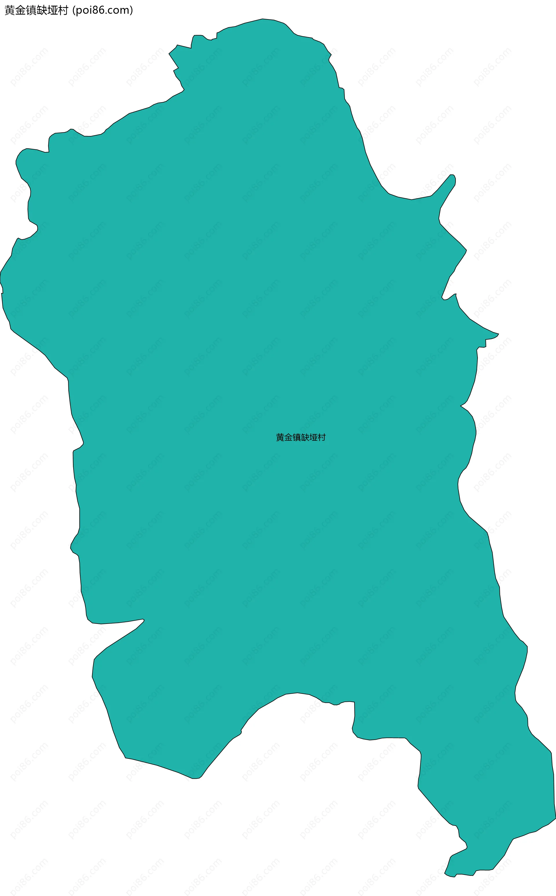 黄金镇缺垭村边界地图