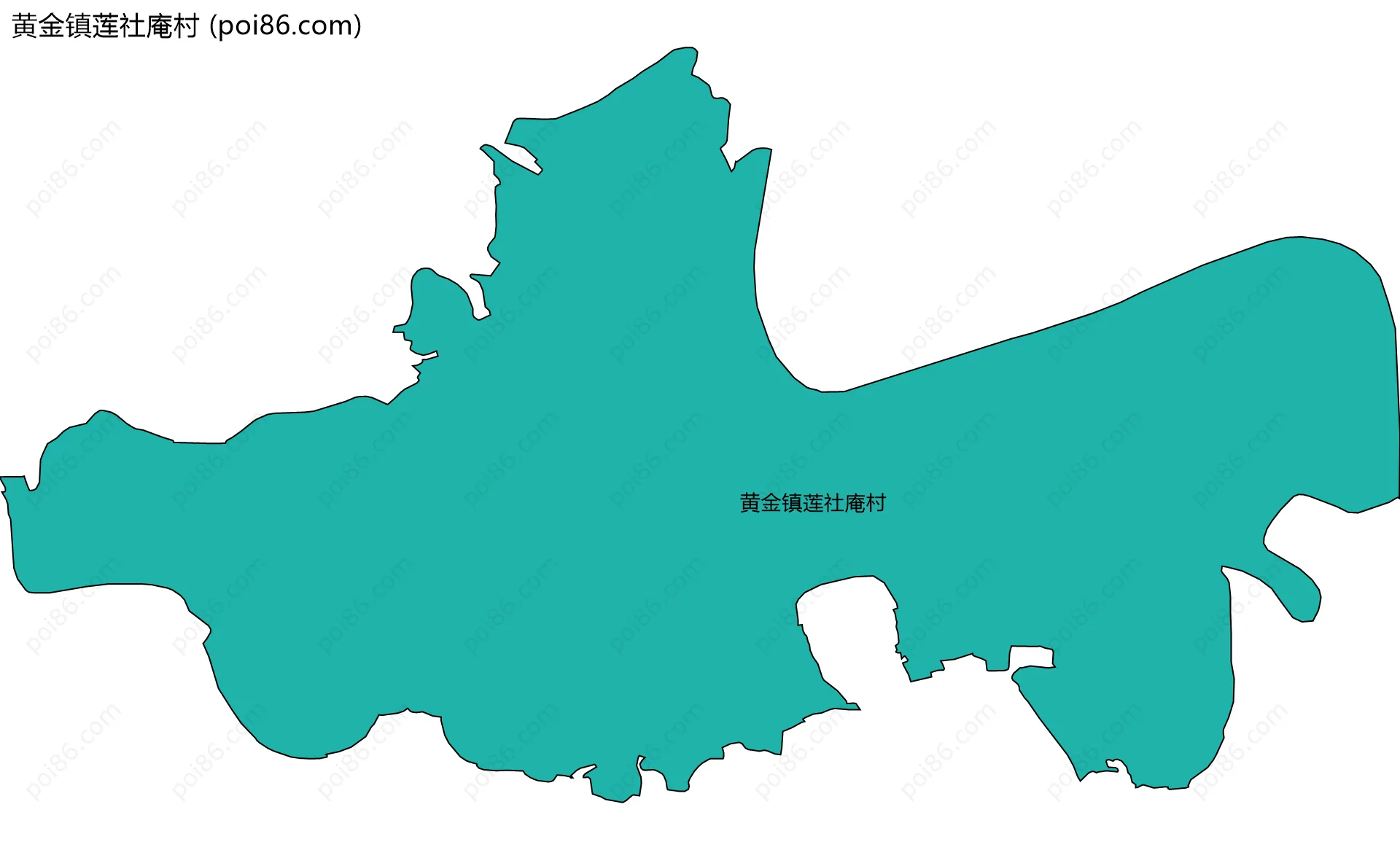 黄金镇莲社庵村边界地图