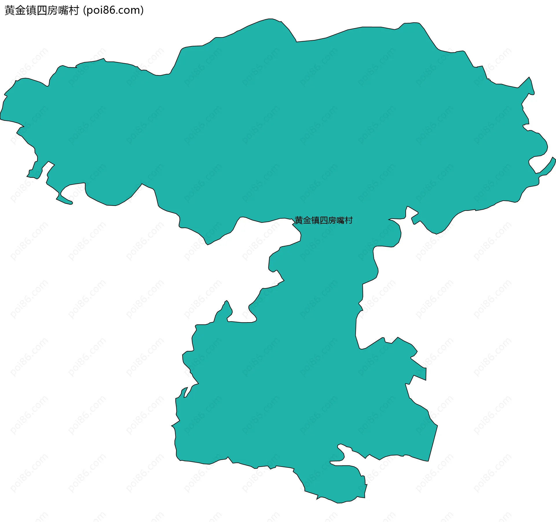 黄金镇四房嘴村边界地图