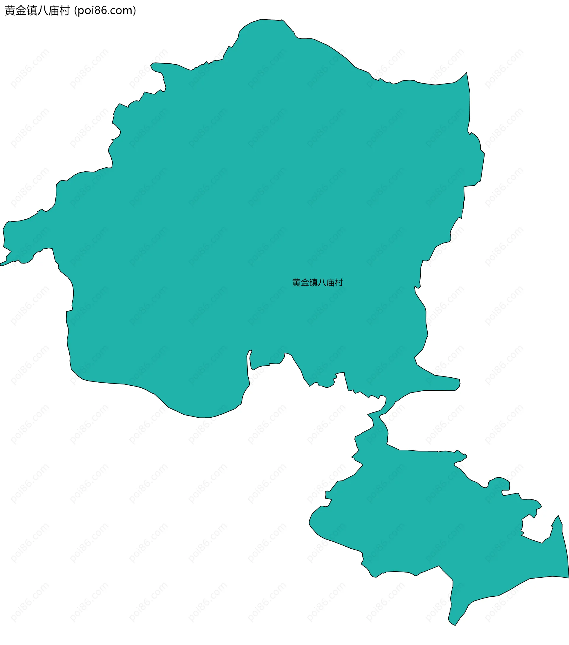黄金镇八庙村边界地图