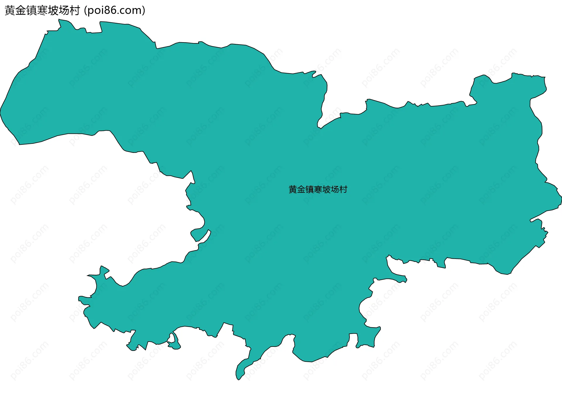 黄金镇寒坡场村边界地图