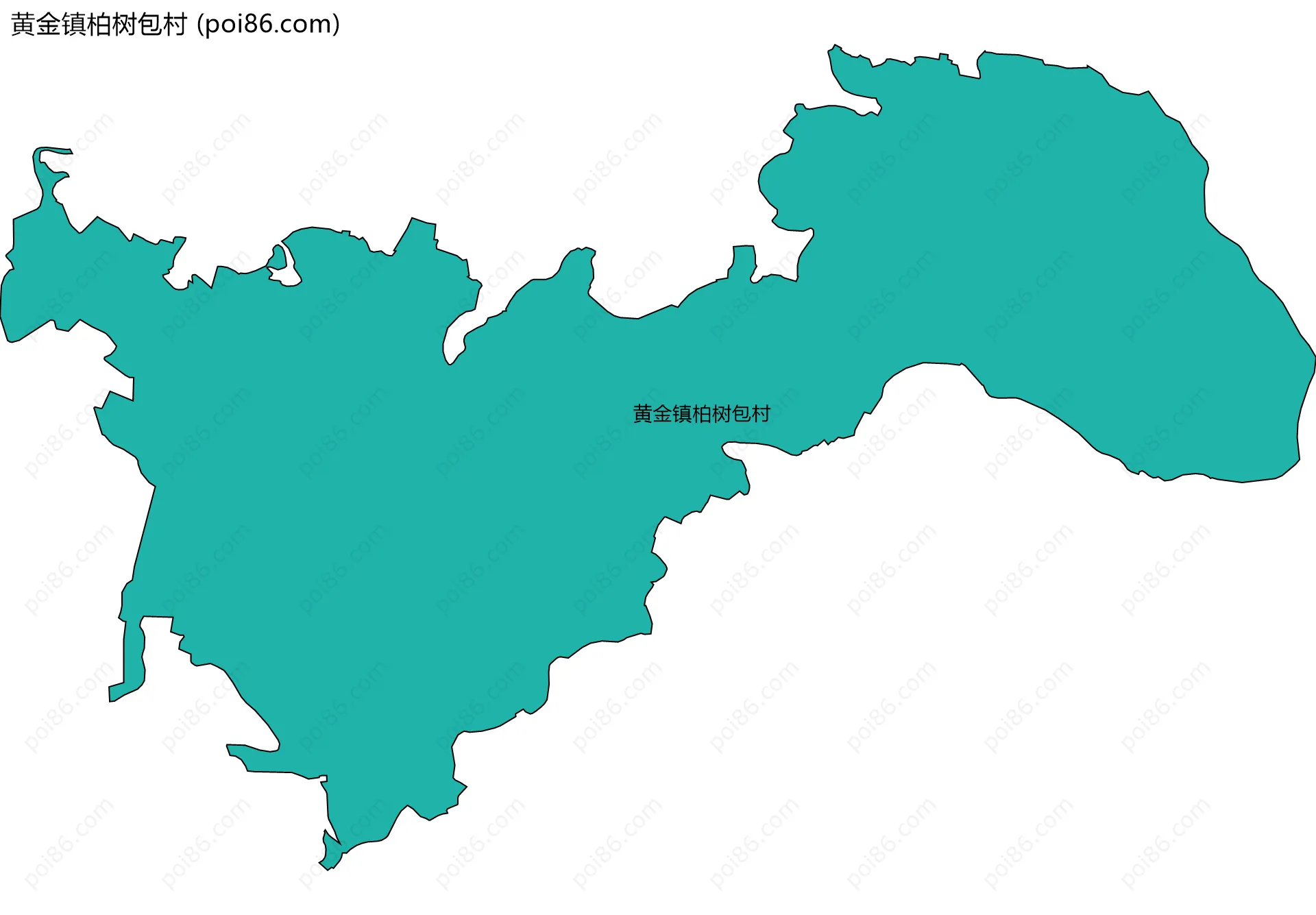 黄金镇柏树包村边界地图