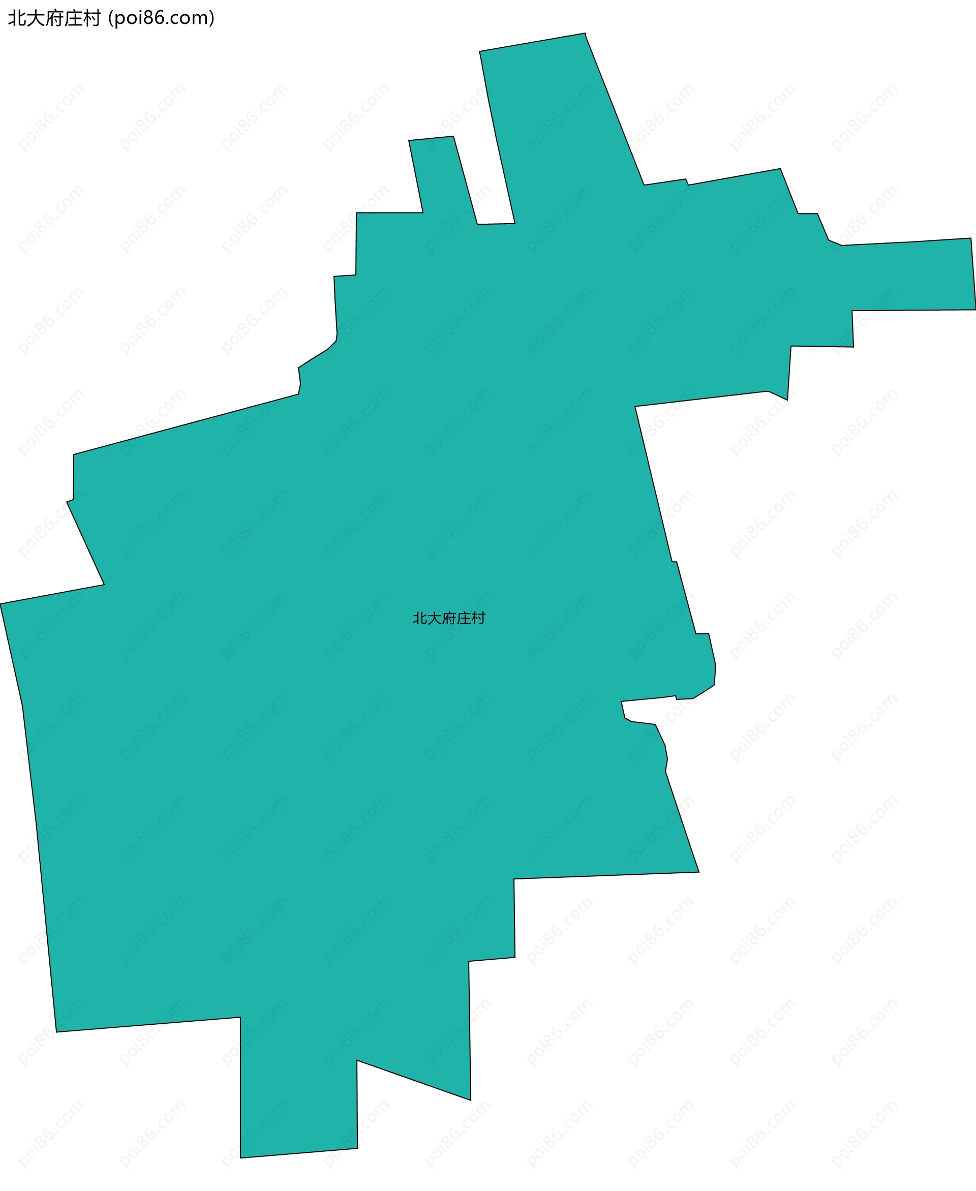 北大府庄村边界地图