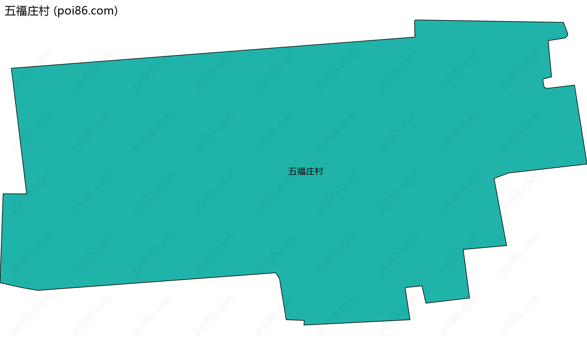 五福庄村边界地图